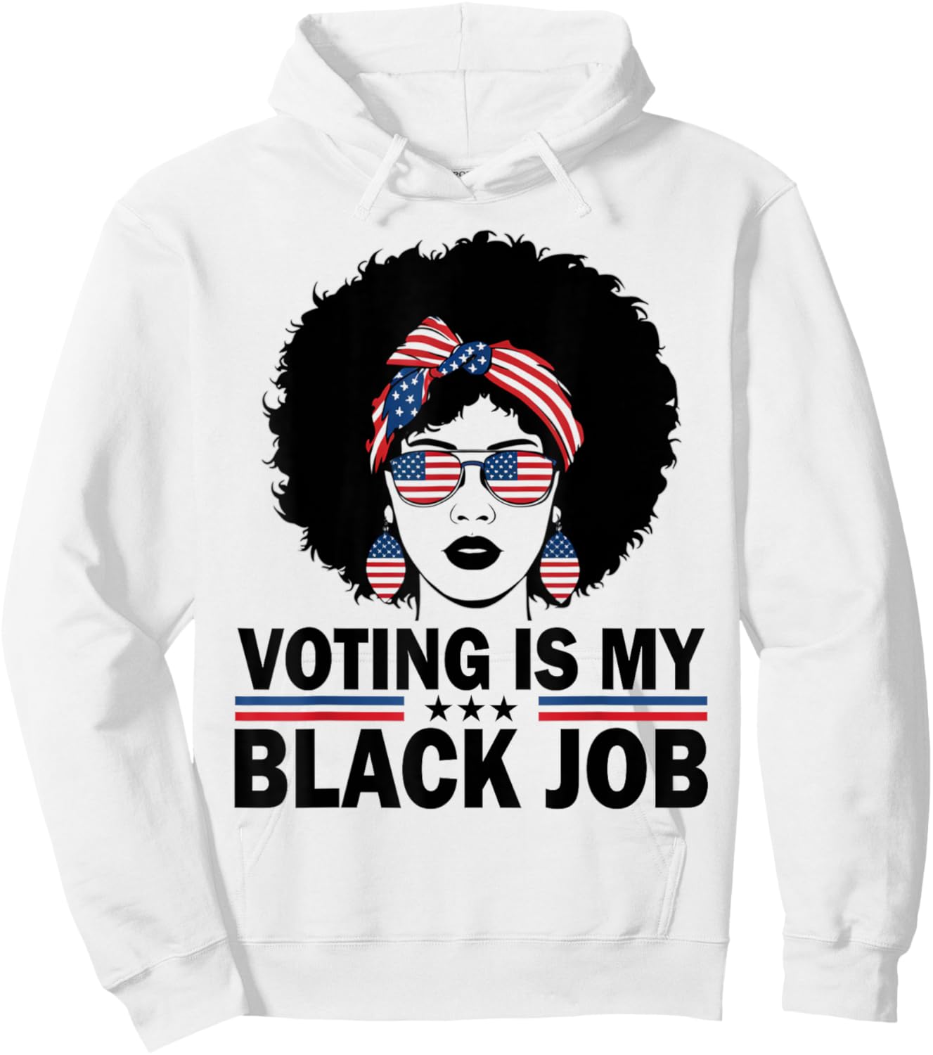 Voting Is My Black Job Women Hoodie - Hoodie | White