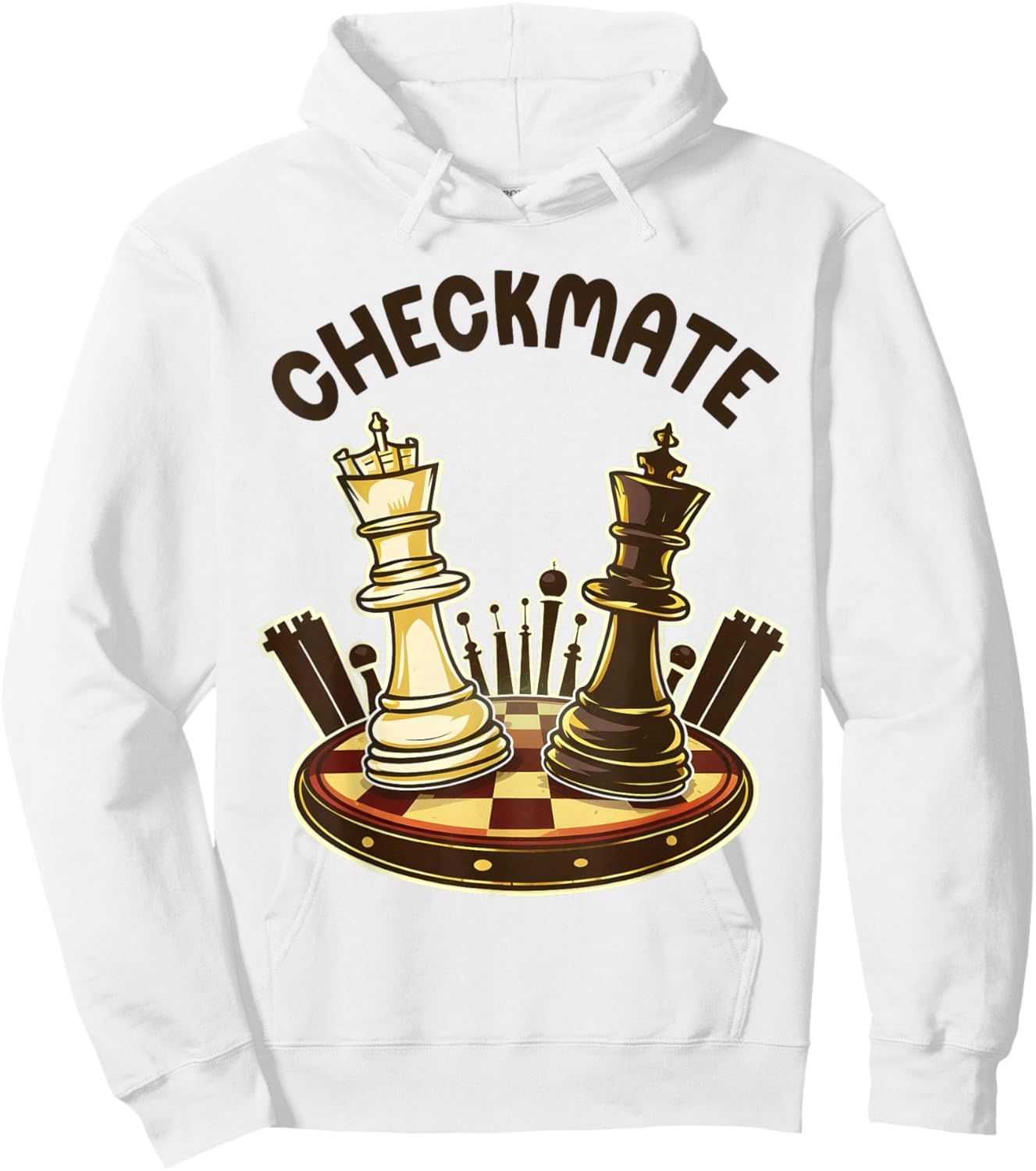 Checkmate Grand Master Chess Player Retro Chess Birthday Men Hoodie - Hoodie | White