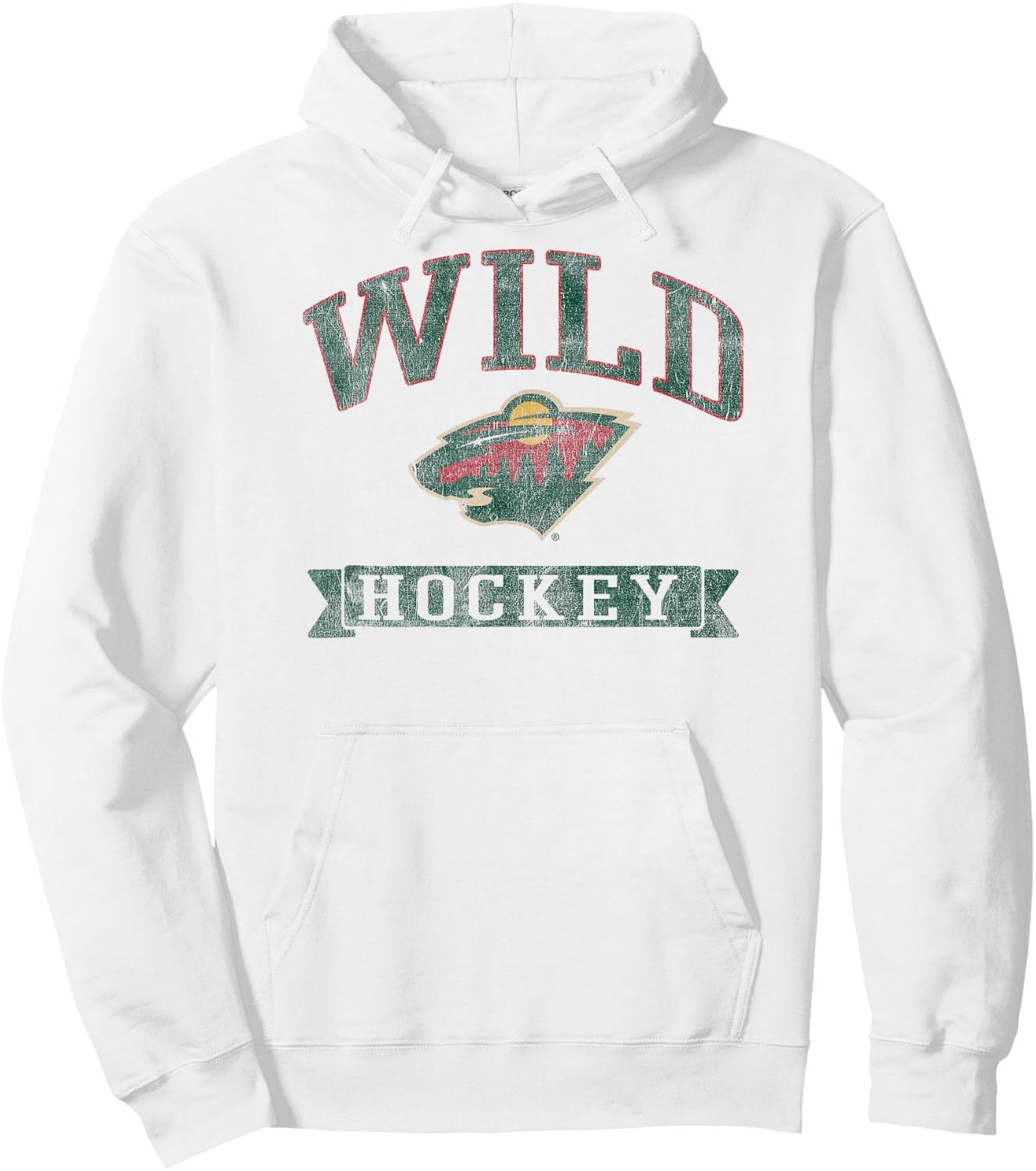 Minnesota Wild Vintage Hockey Gray Officially Licensed Hoodie - Hoodie | White