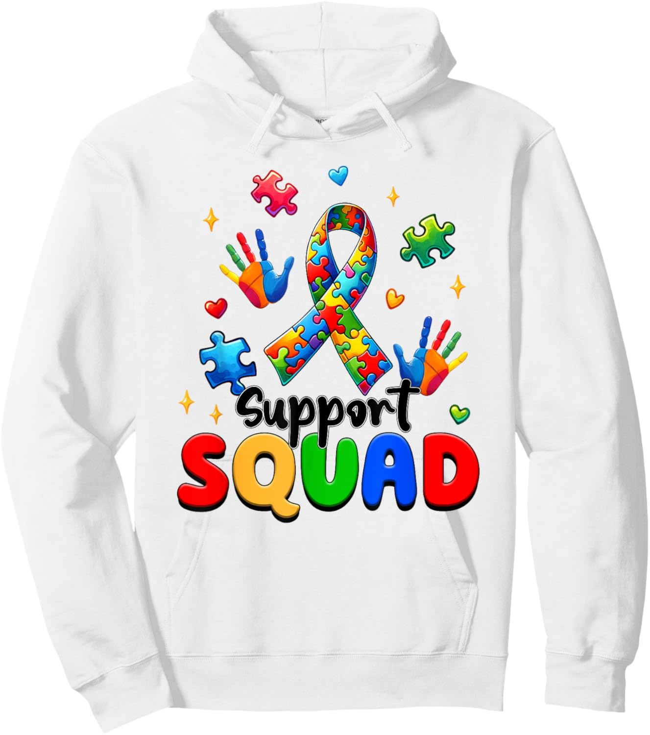 Autism Awareness Autism Support and Acceptance Hoodie - Hoodie | White