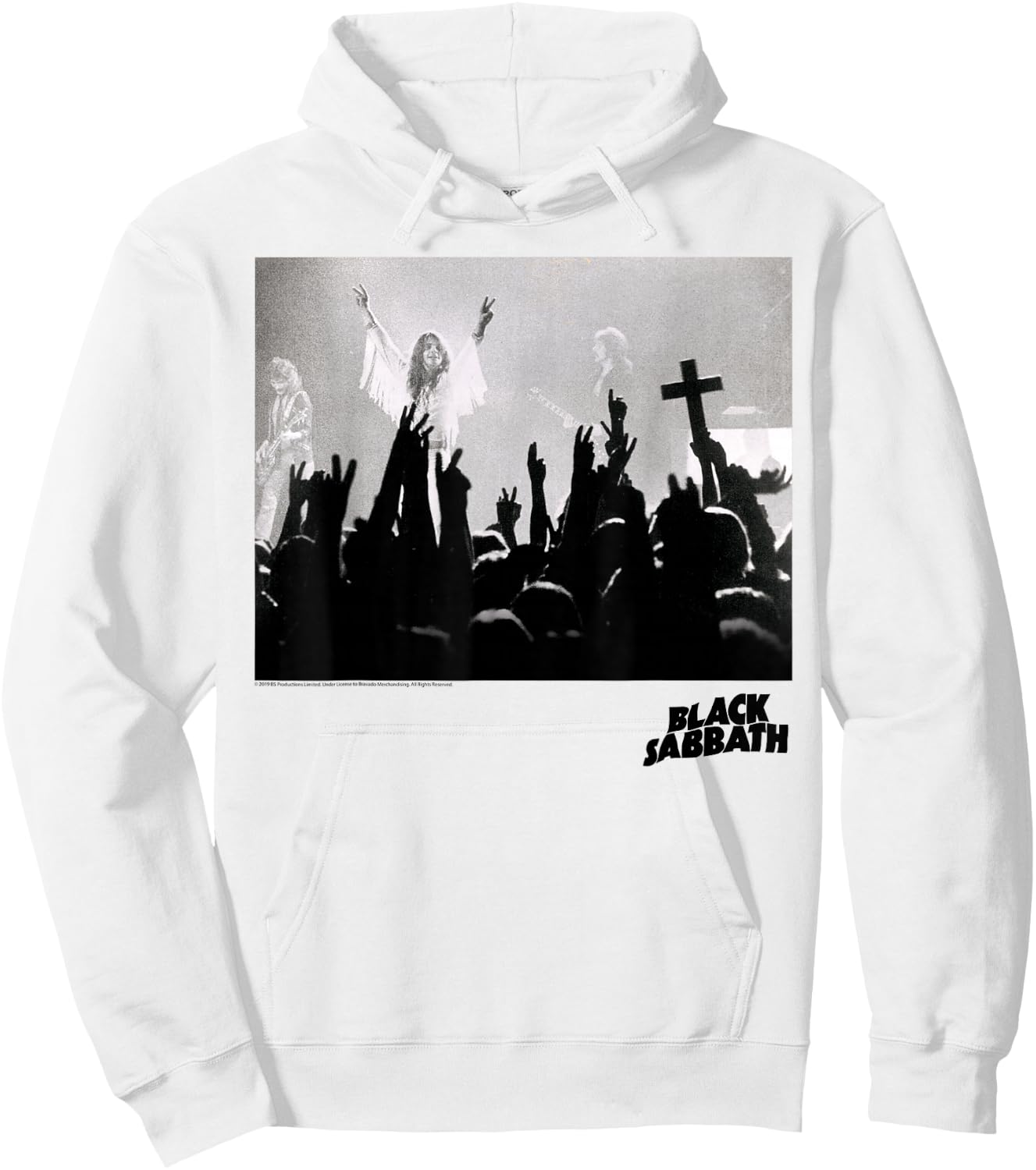 Black Sabbath Official Hands Photo Hoodie - Hoodie | White