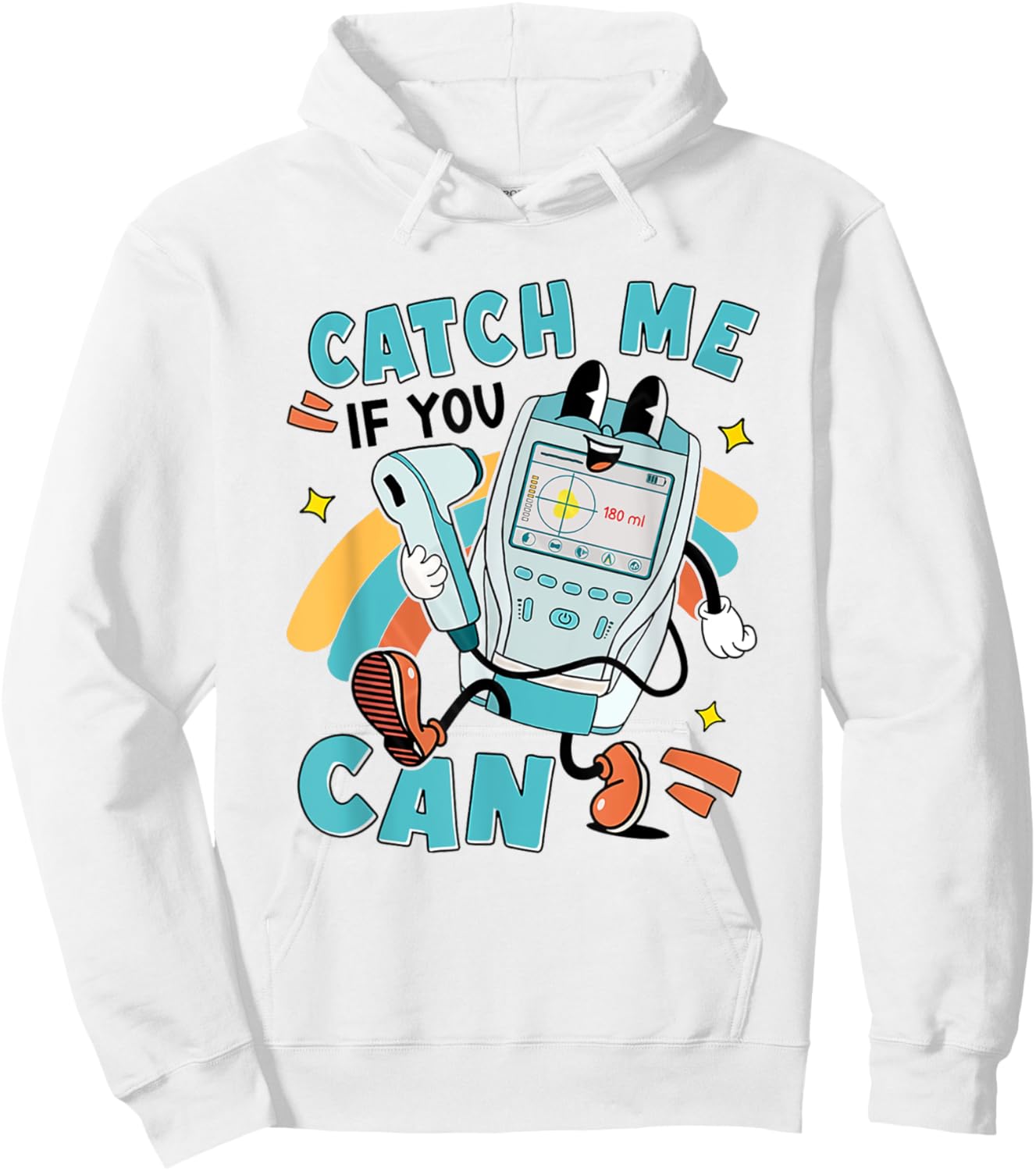 Catch Me If You Can Bladder Scanner Search Team ER Urology Hoodie - Hoodie | White