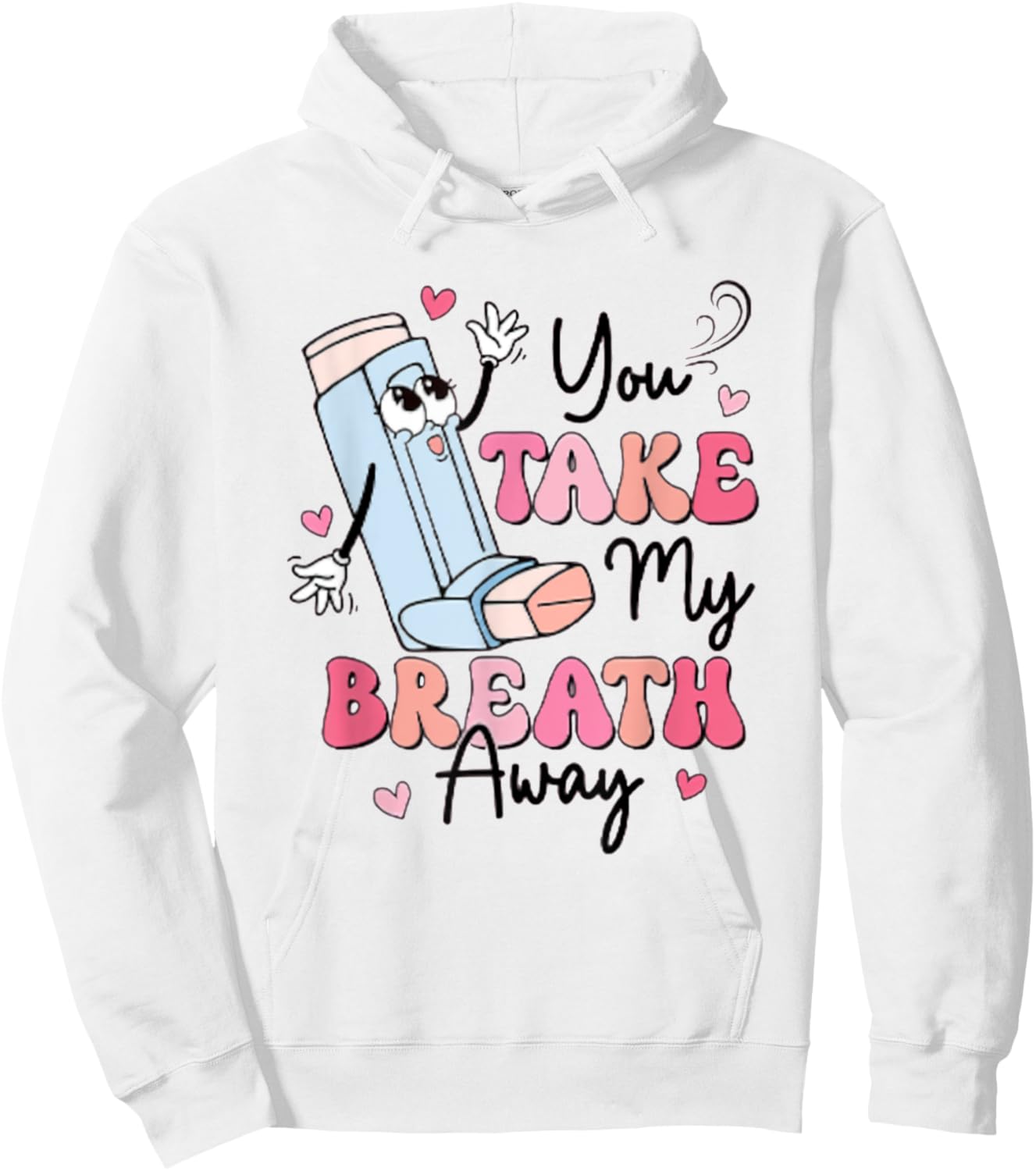 Retro Valentine's Day You Take My Breath Away NICU PICU Hoodie - Hoodie | White