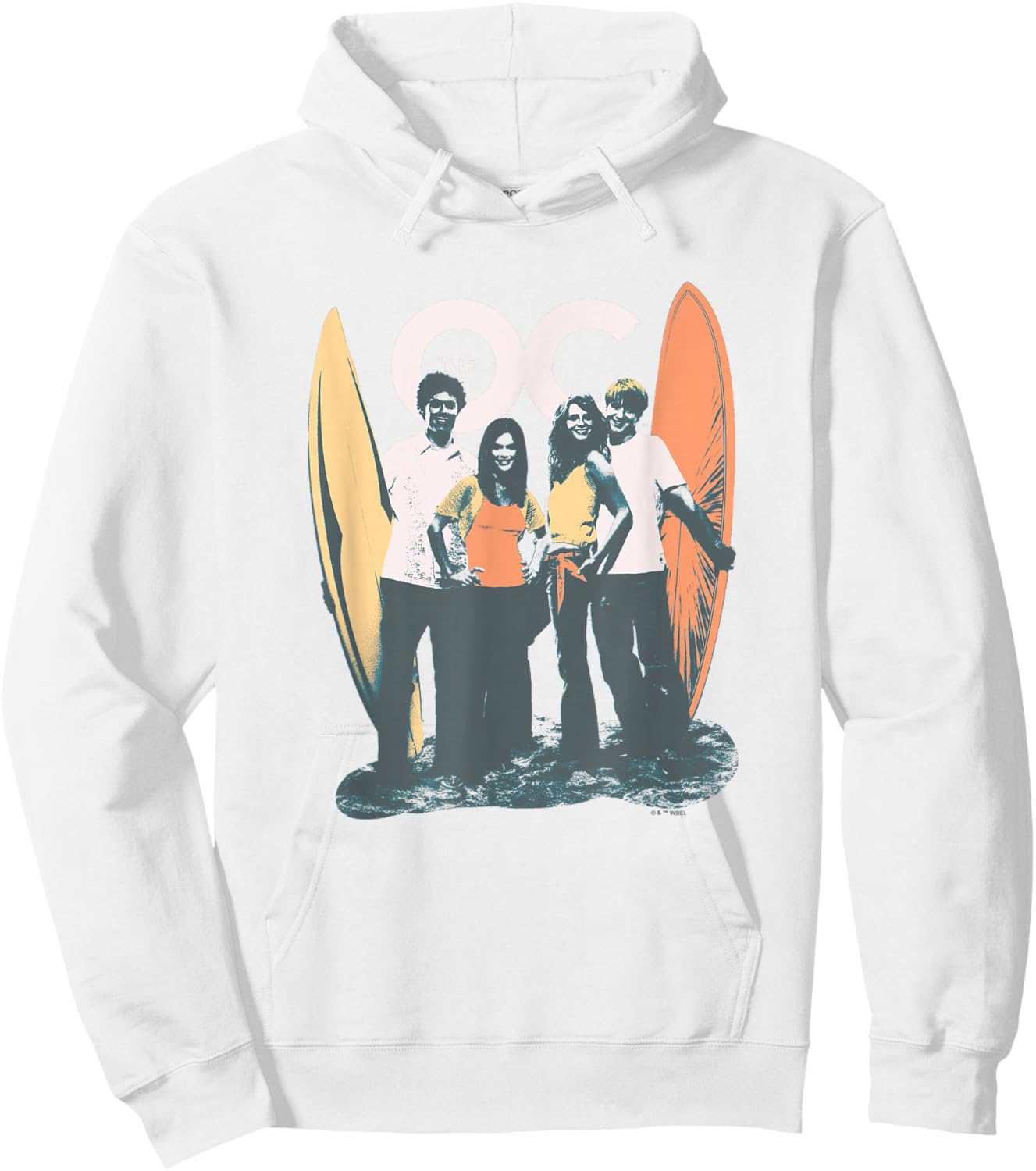 The O.C. Main Characters Surf Boards Beach Group Shot Hoodie - Hoodie | White