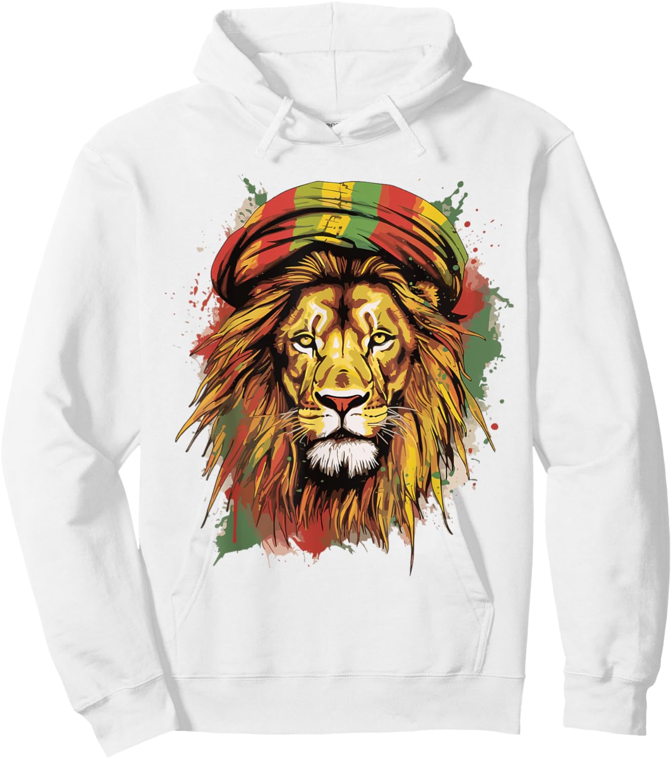 Jamaican Lion Jamaican Rasta Flag Lion Of Judah Reggae Music Hoodie - Hoodie | White