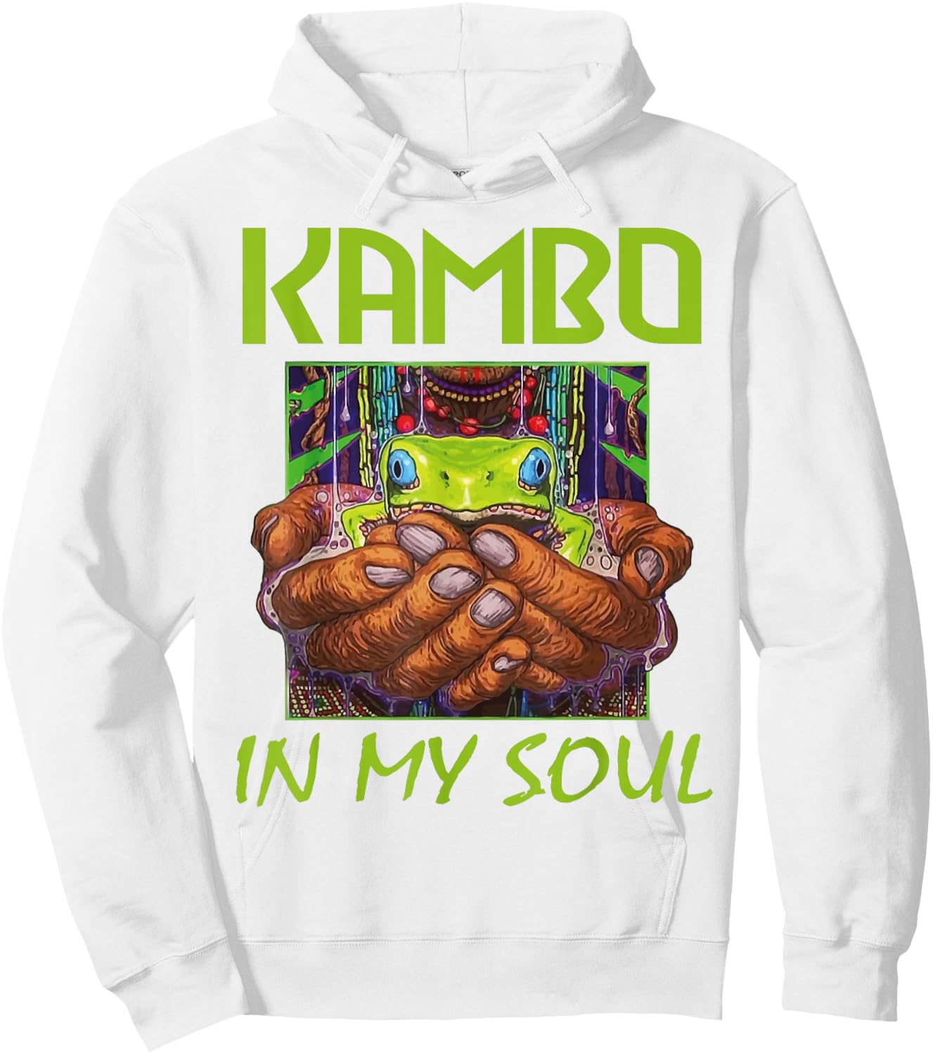 Kambo In my Soul Kambo Ceremony Clothing | Sapo Frog Hoodie - Hoodie | White