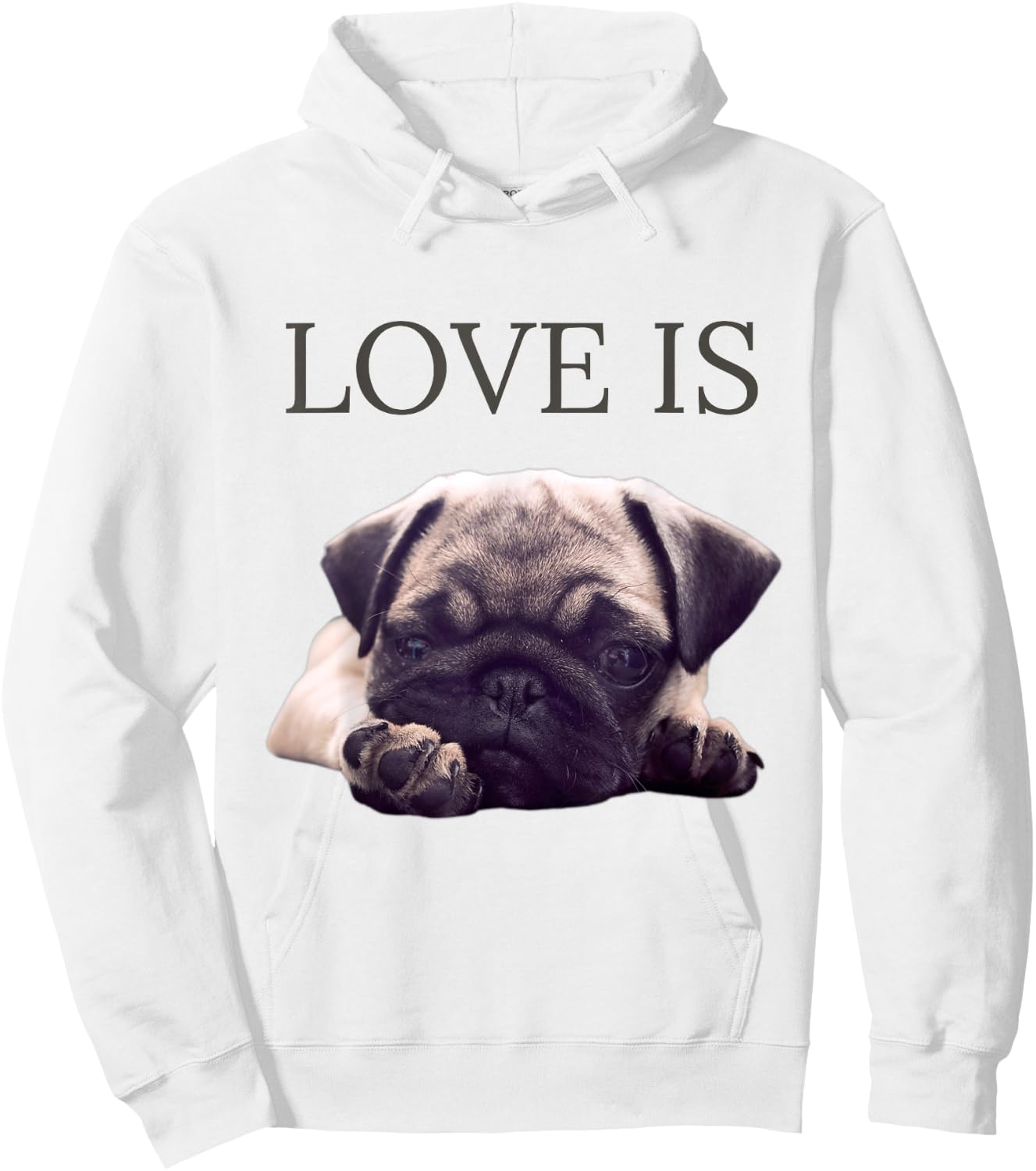 Valentines Pug Shirt Women Men Pug Mom Life Love Dog Pet Hoodie - Hoodie | White
