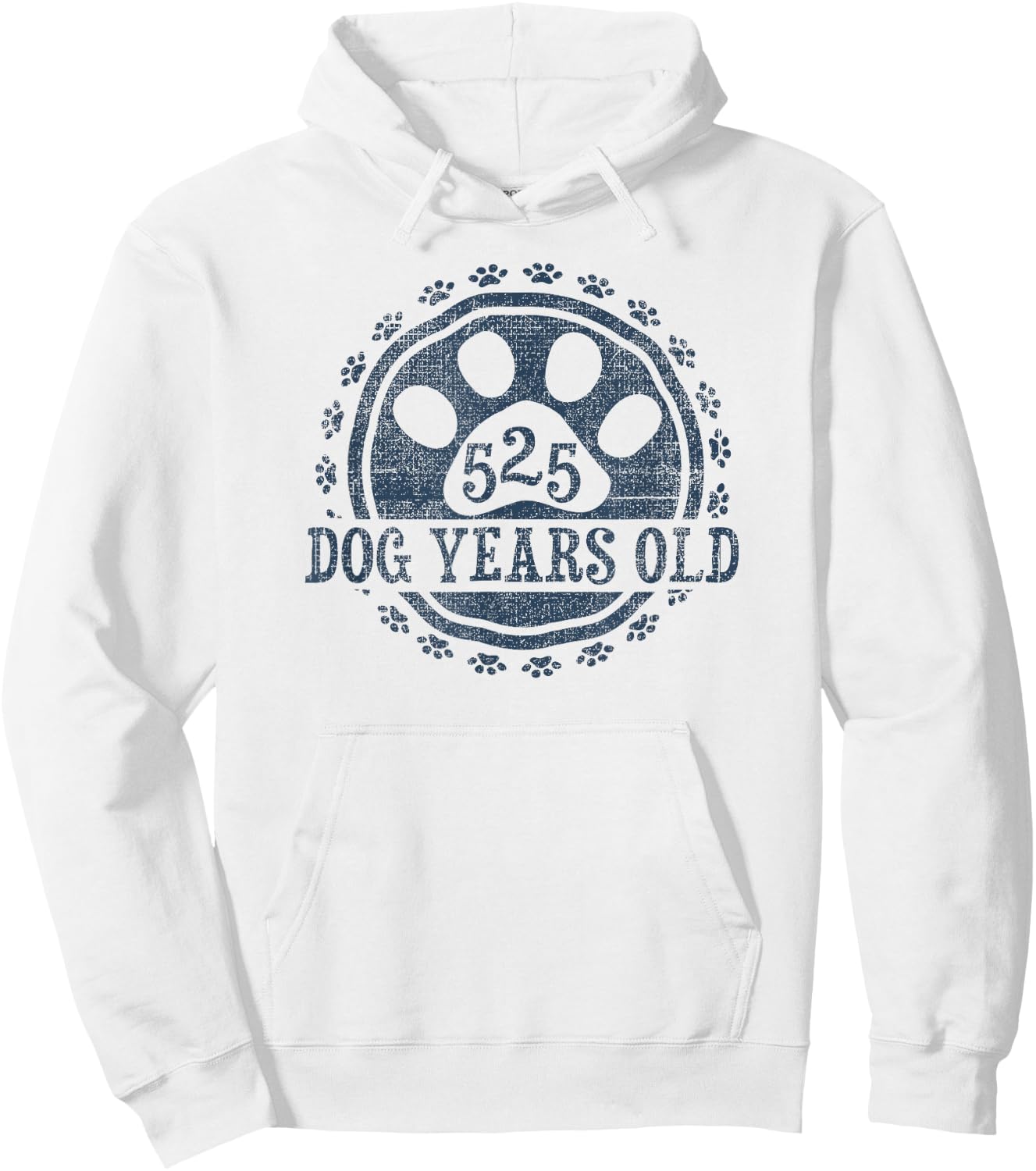 525 Dog Years Old, 75 in Human 75th Birthday Give Idea Hoodie - Hoodie | White