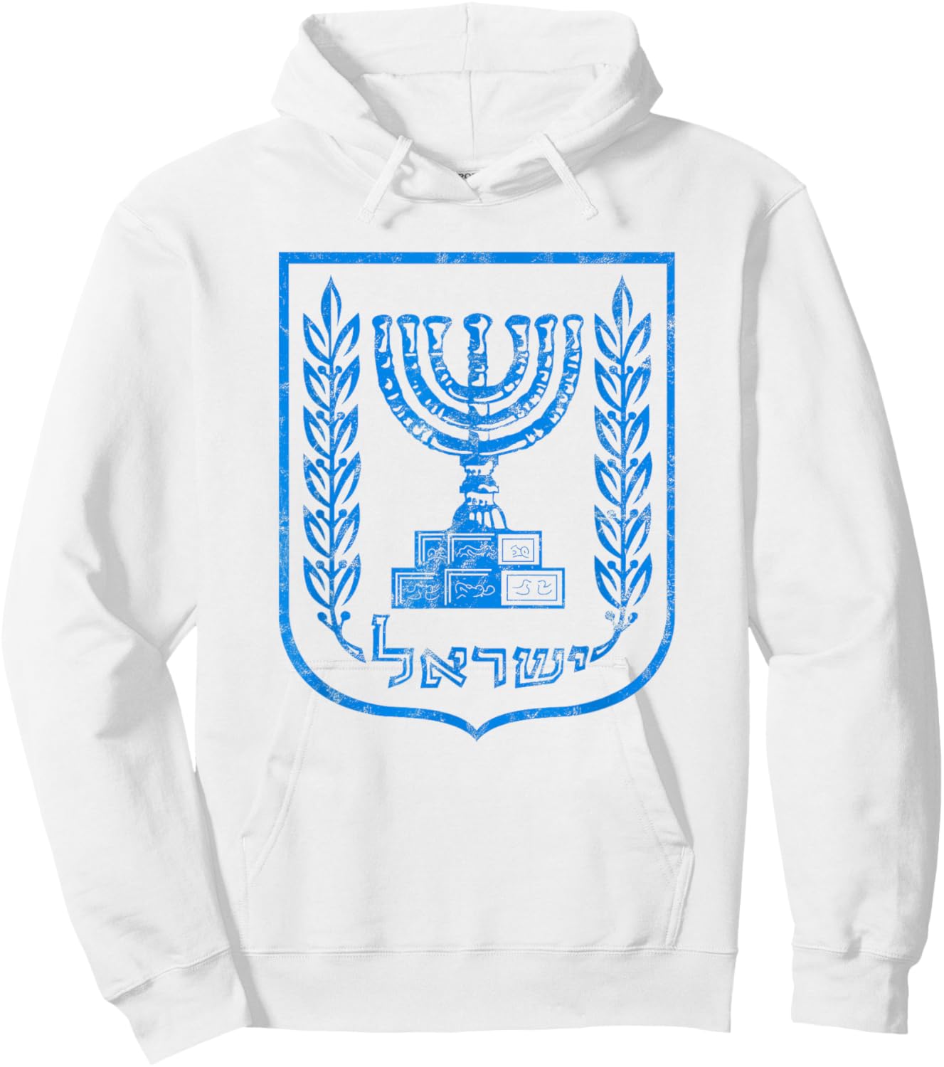 Temple, menorah, seven-branched candelabrum, Judaism, Israel Hoodie - Hoodie | White