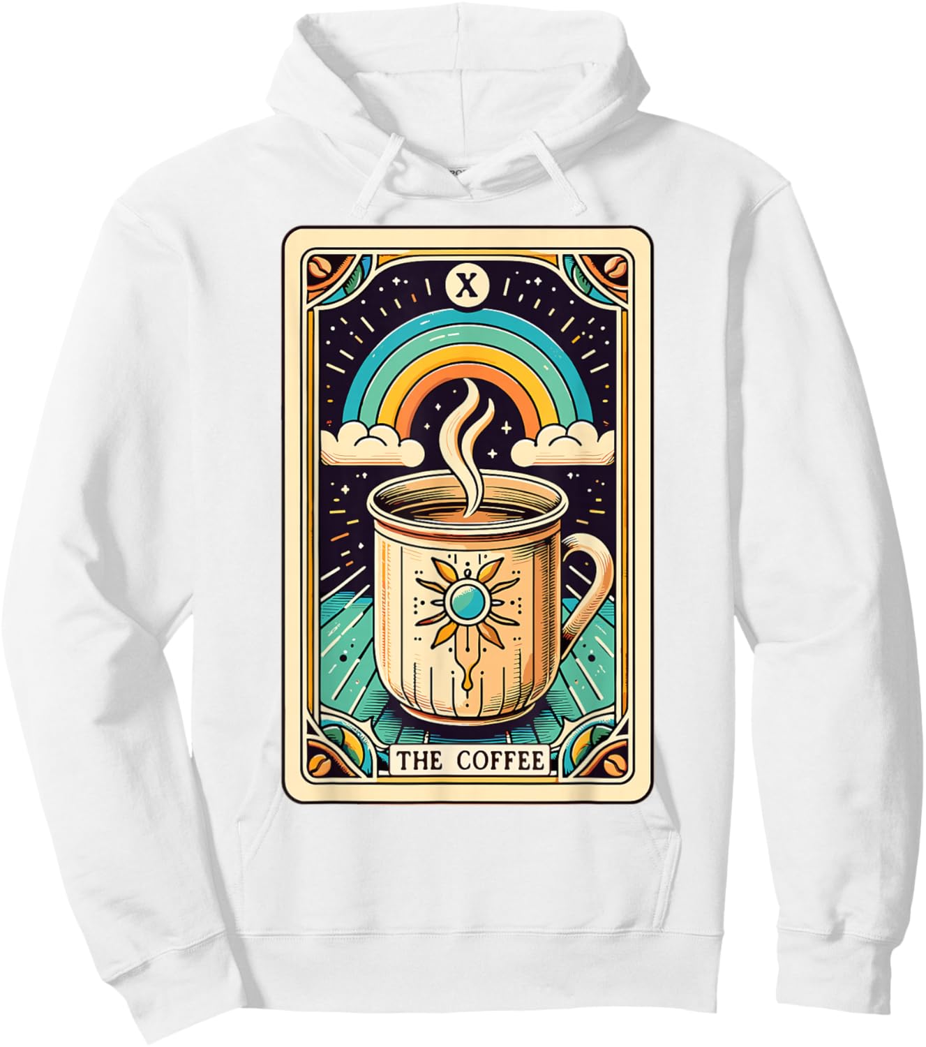 The Coffee Tarot Card Coffee Lover Funny Coffee Hoodie - Hoodie | White