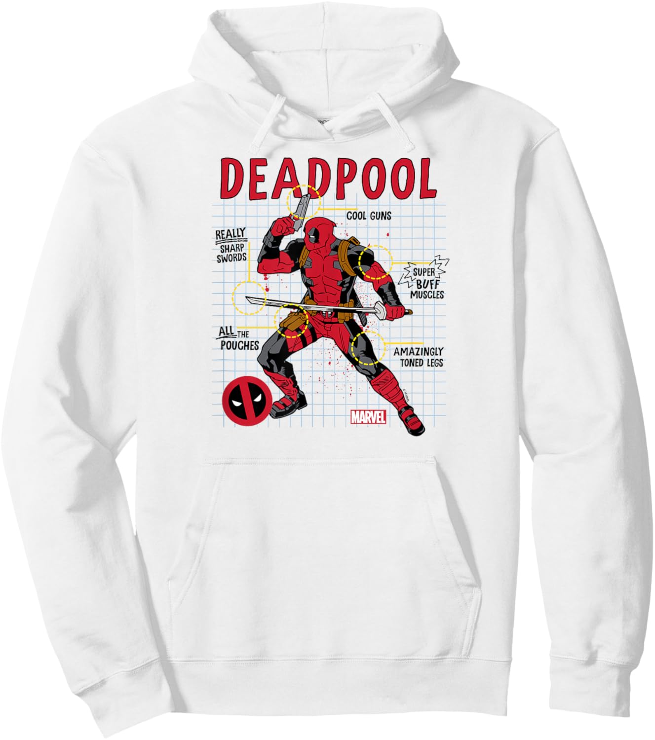 Deadpool - Blueprint Hoodie - Hoodie | White