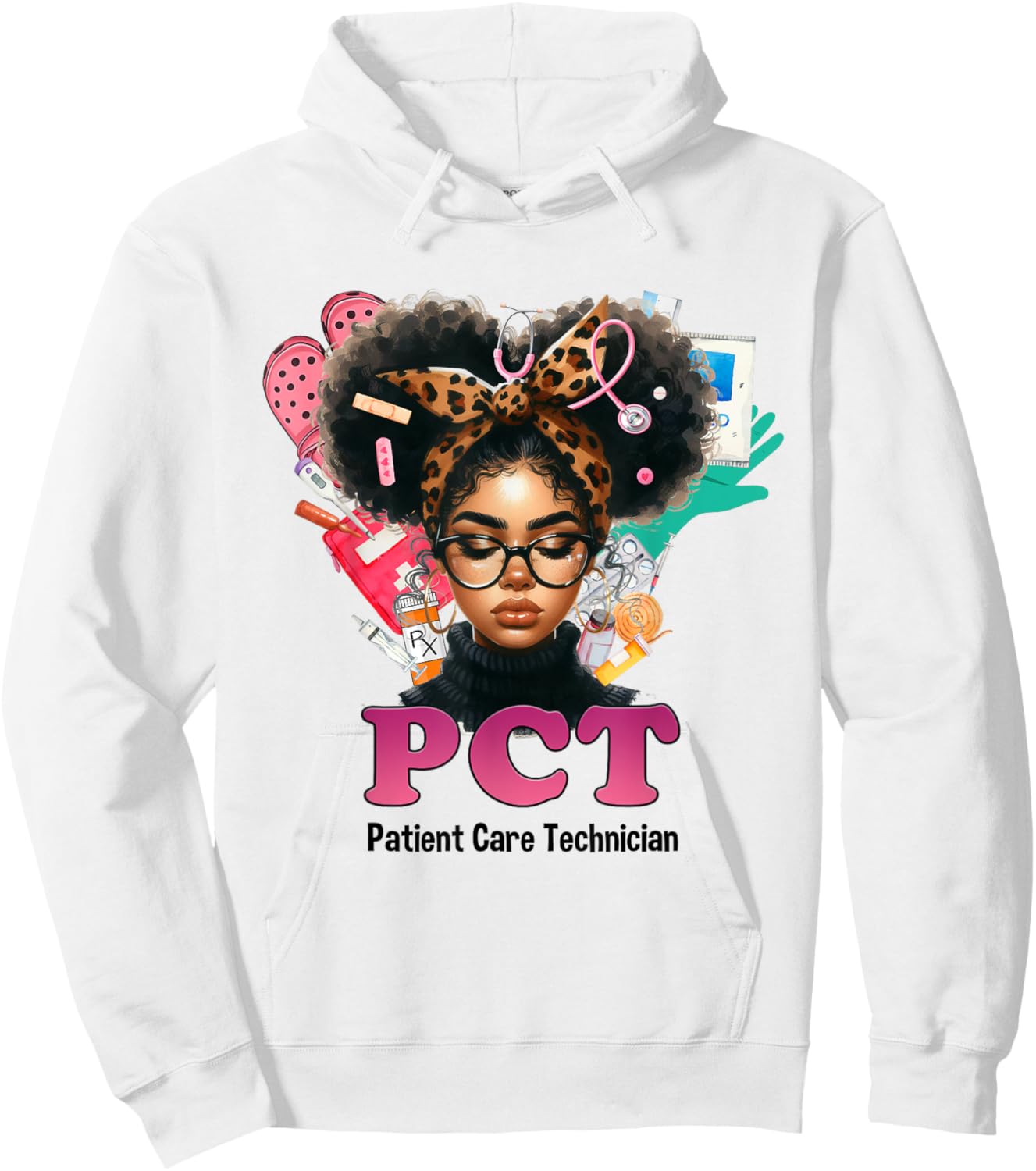 In My Patient Care Technician Era PCT Affrican PCT women Hoodie - Hoodie | White