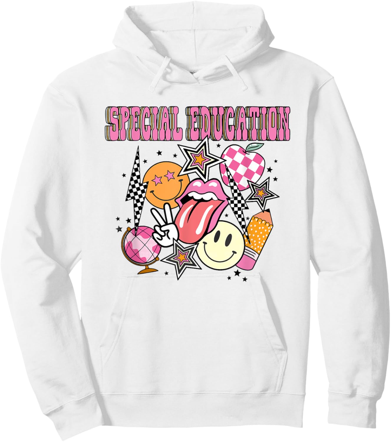 Retro Special Education Teacher Back To School Women Kids Hoodie - Hoodie | White