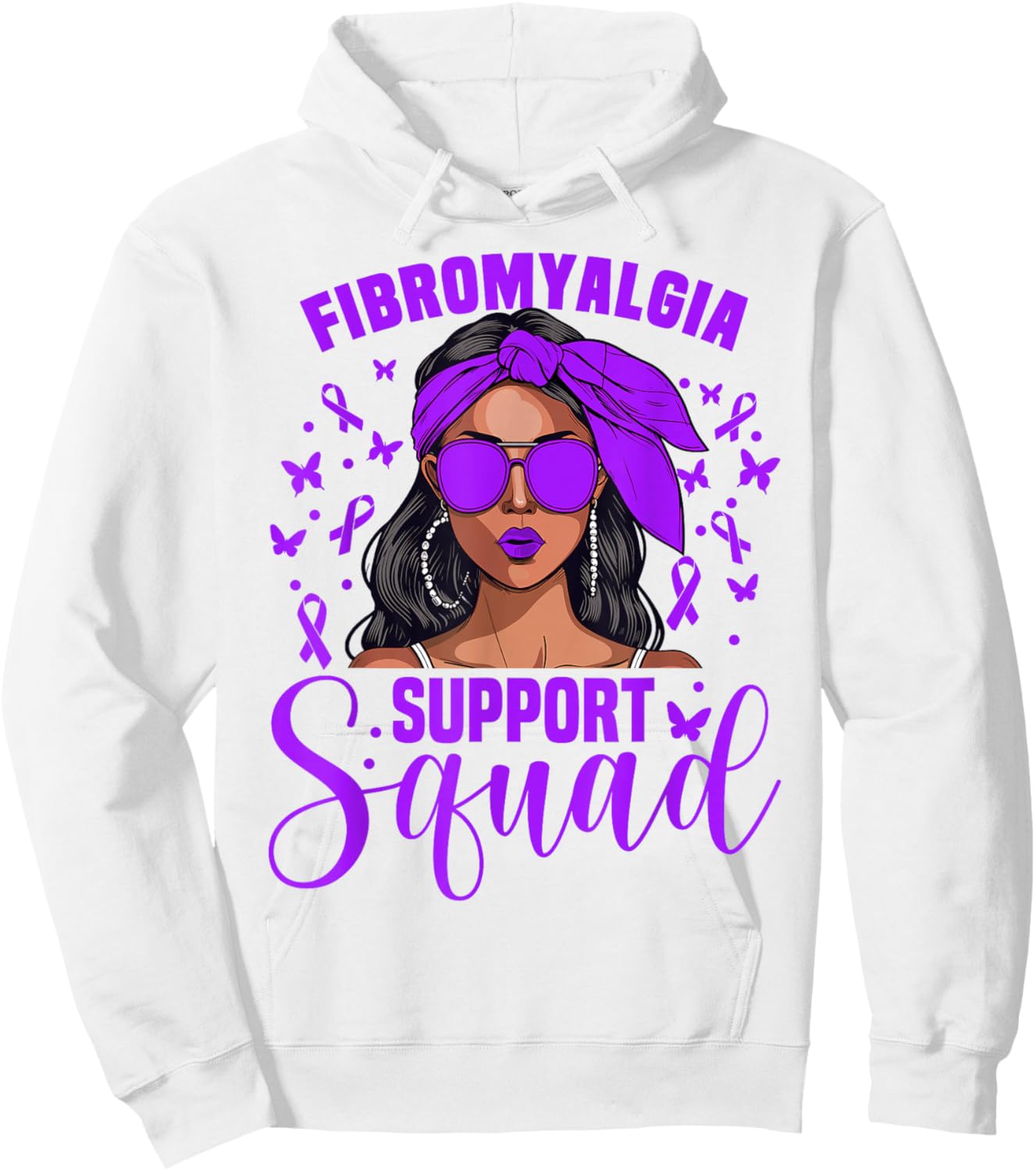 Fibro Awareness Women Support Fibro Survivor Fibromyalgia Hoodie - Hoodie | White