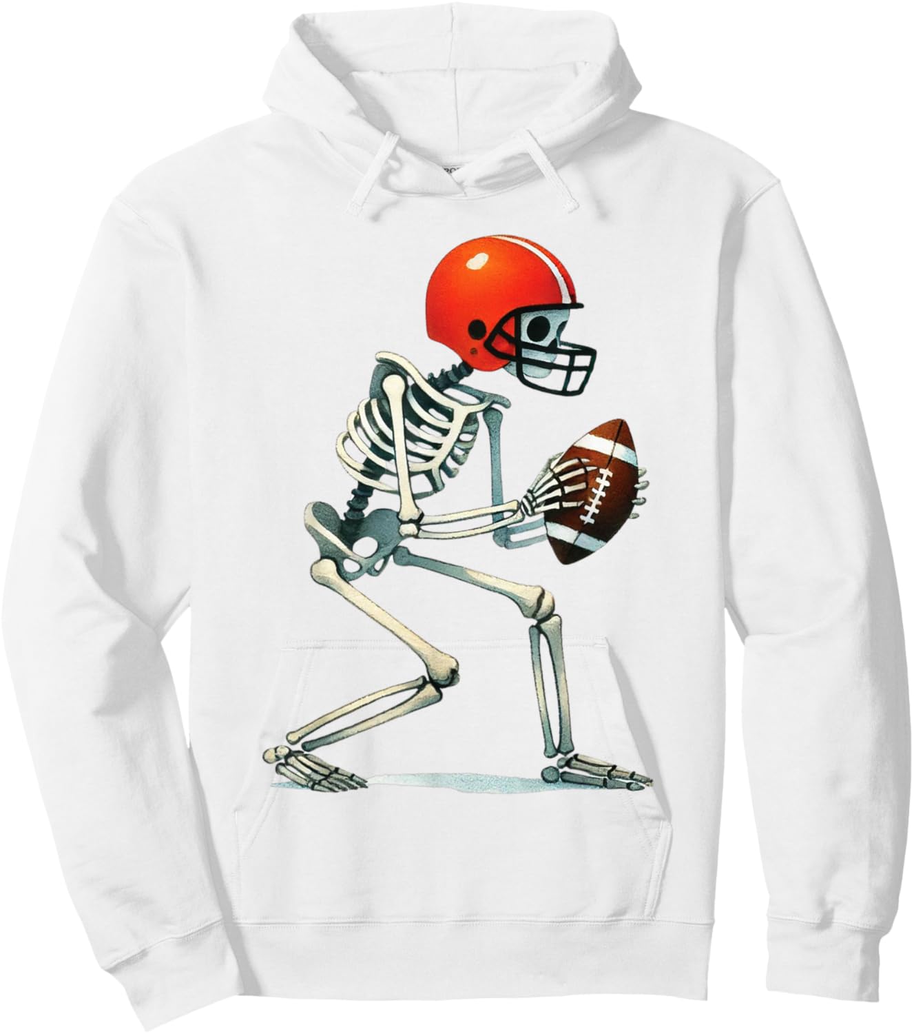 Skeleton Football Halloween Costume Funny Men Boys Kids Hoodie - Hoodie | White