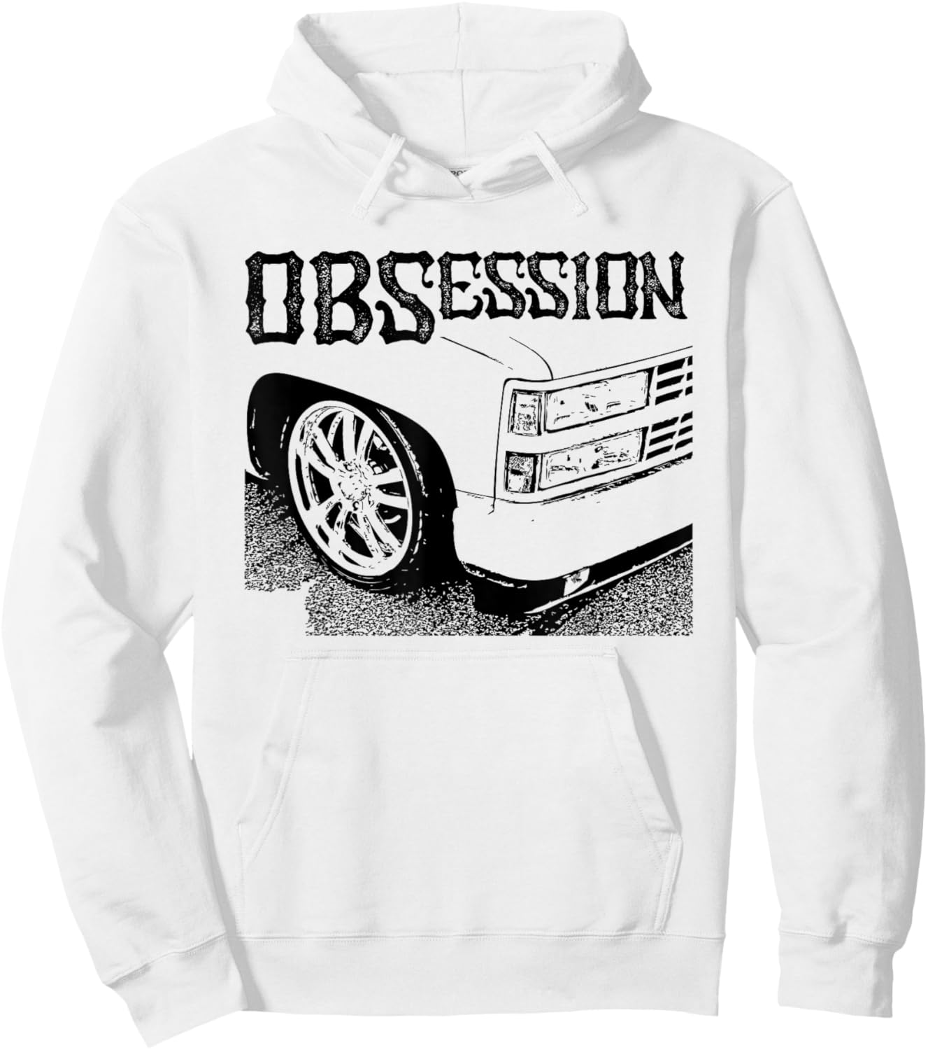 OBS Single Cab Truck Old Body Style Retro Vintage CK Truck Hoodie - Hoodie | White