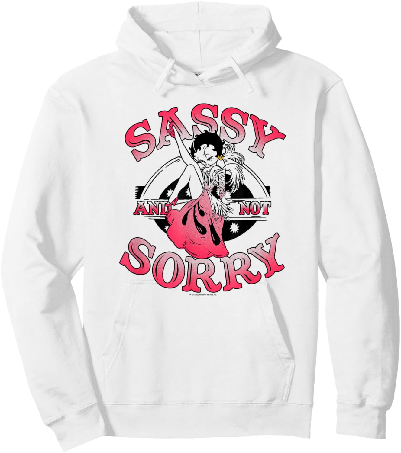 Betty Boop Sassy And Not Sorry Vintage Art Deco Portrait Hoodie - Hoodie | White