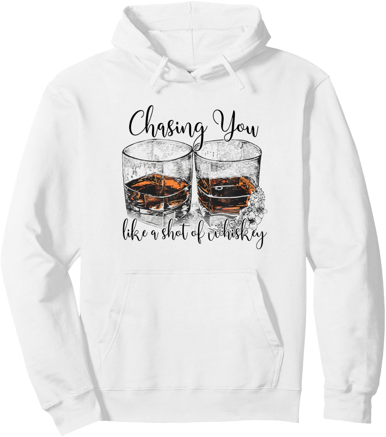 Chasing You Like a Shot of Whiskey Hoodie - Hoodie | White