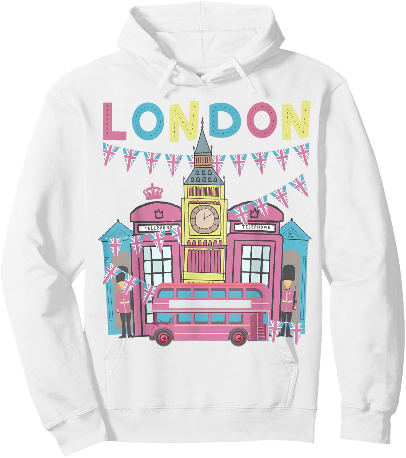 London Souvenirs Idea For Kids & English British Memorabilia Hoodie - Hoodie | White