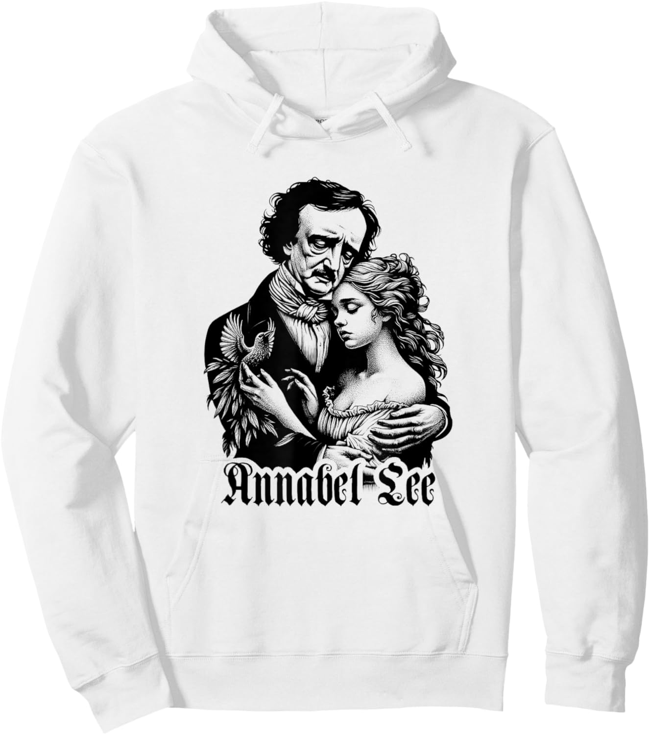 Edgar Allan Poe Annabel Lee Illustration Hoodie - Hoodie | White