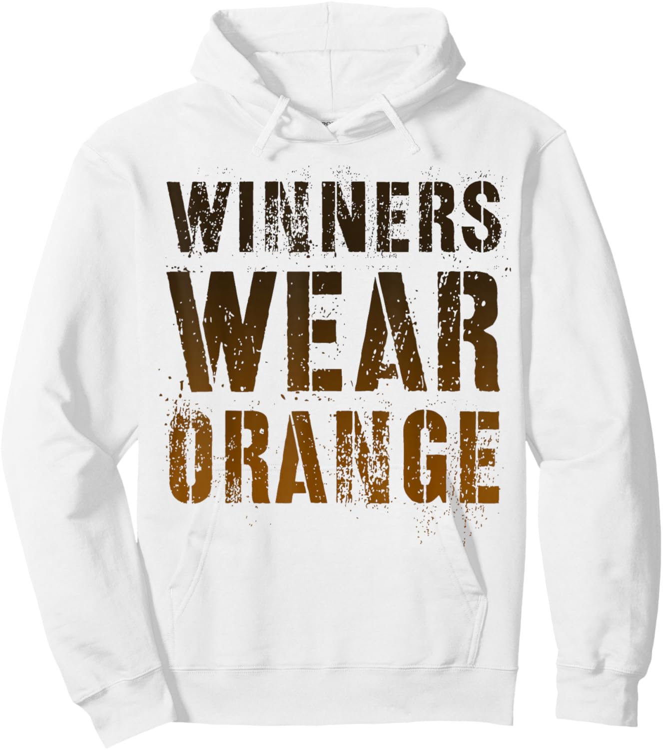 Vintage WINNERS WEAR ORANGE Summer Camp Team War Game Crew Hoodie - Hoodie | White