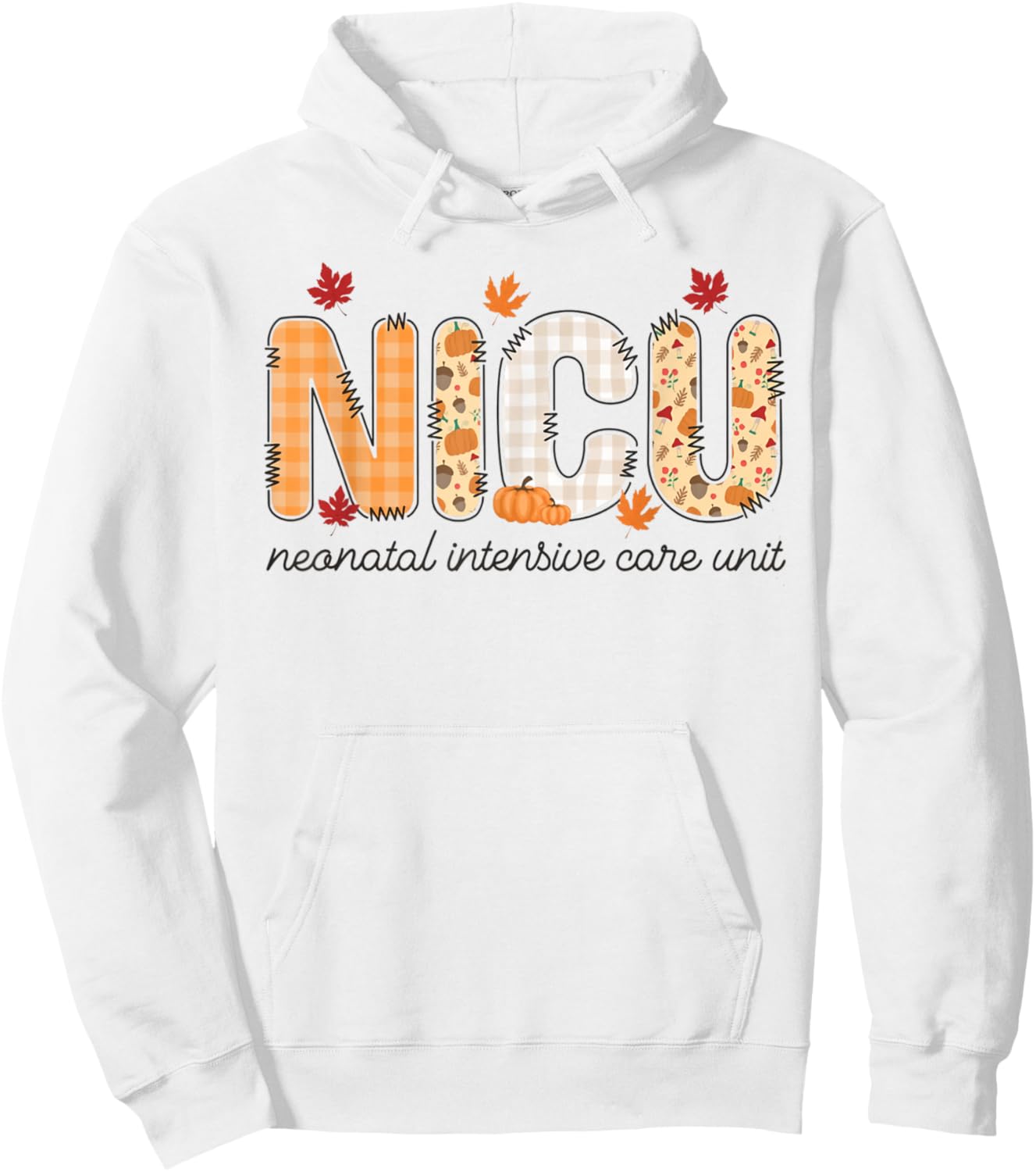 Women NICU Nurse Autumn Fall Neonatal Intensive Care Unit Hoodie - Hoodie | White