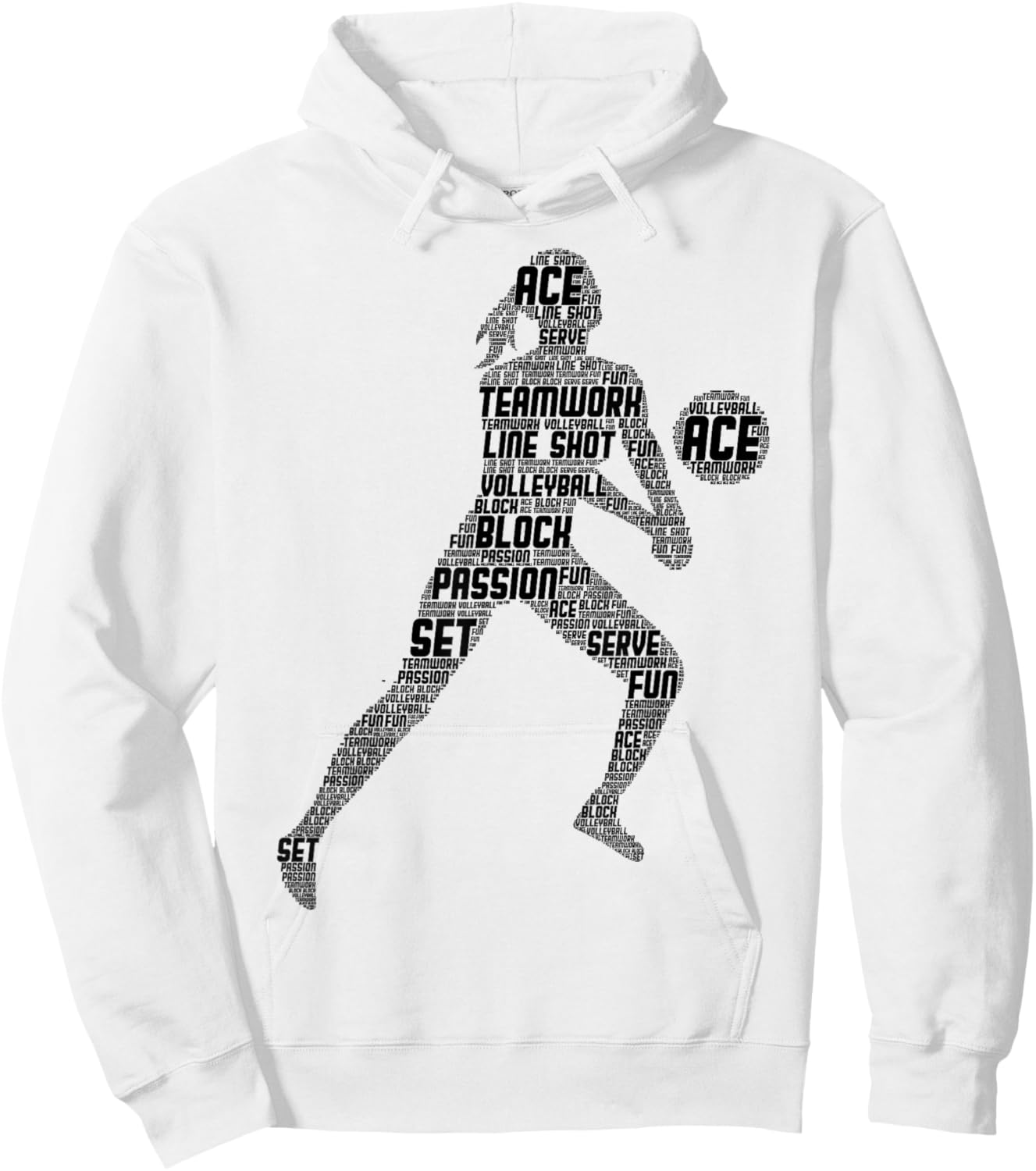 Volleyball Girls Volleyball Girl Women Ladies Hoodie - Hoodie | White
