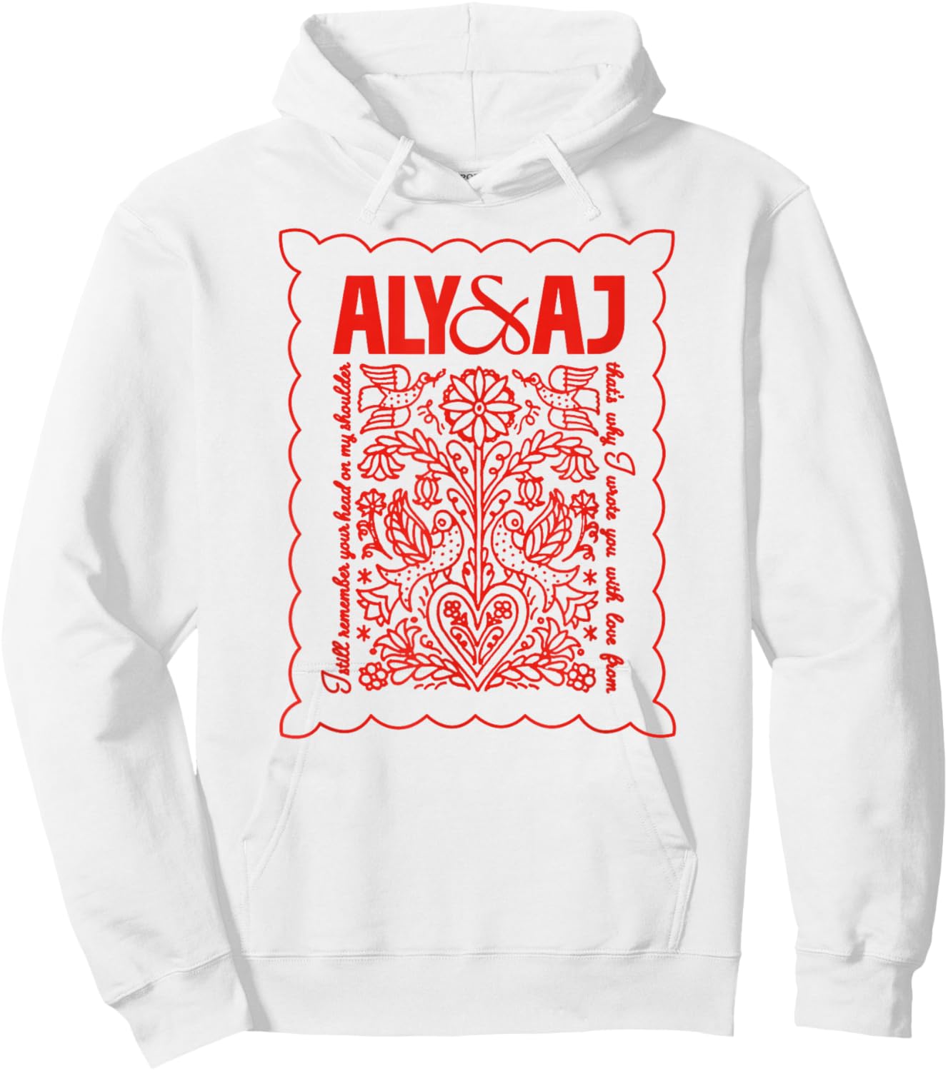 Aly & AJ with Love from Handkerchief Hoodie - Hoodie | White