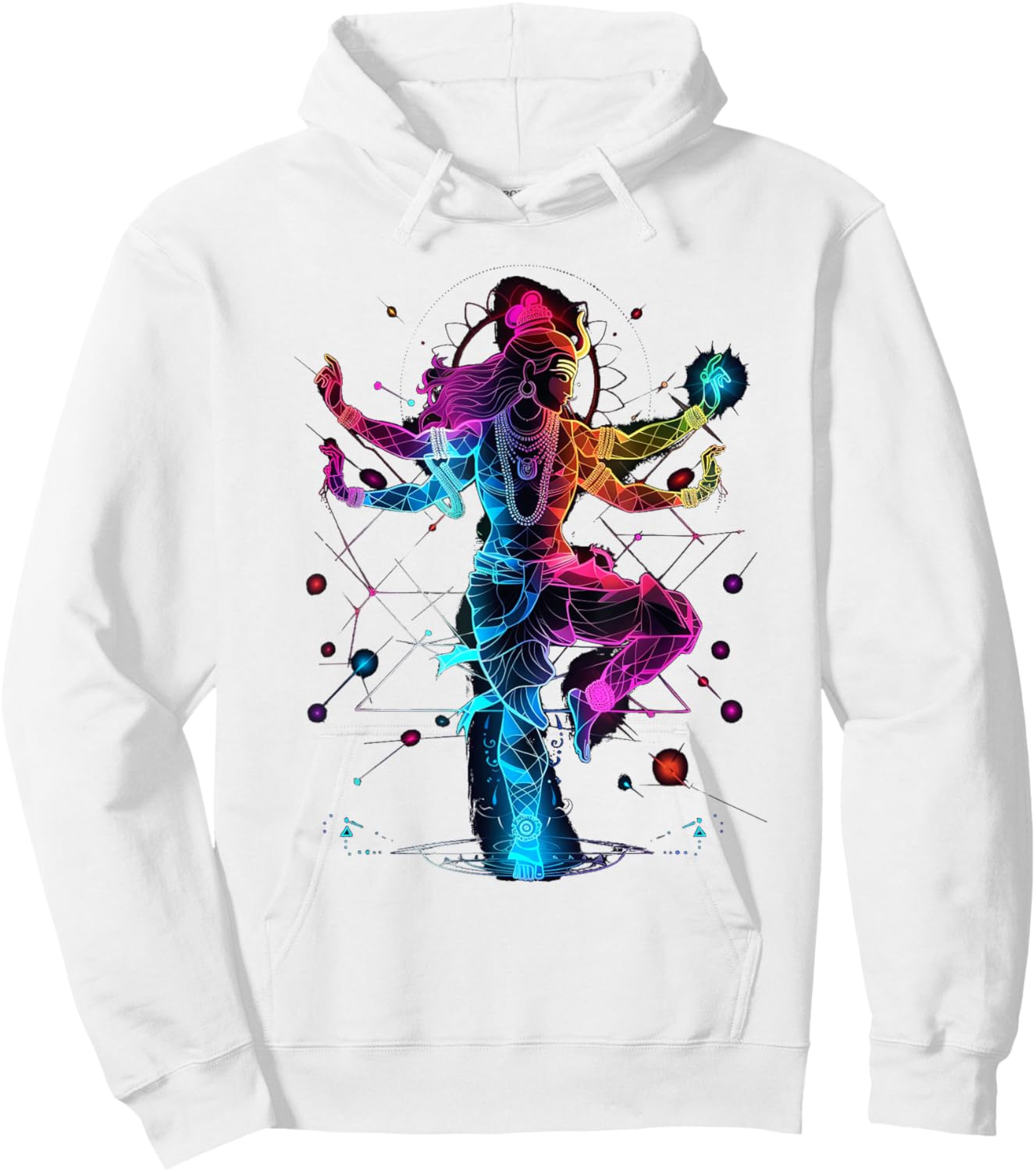 Shiva spiritual hindu god tandava dance yoga meditation Hoodie - Hoodie | White