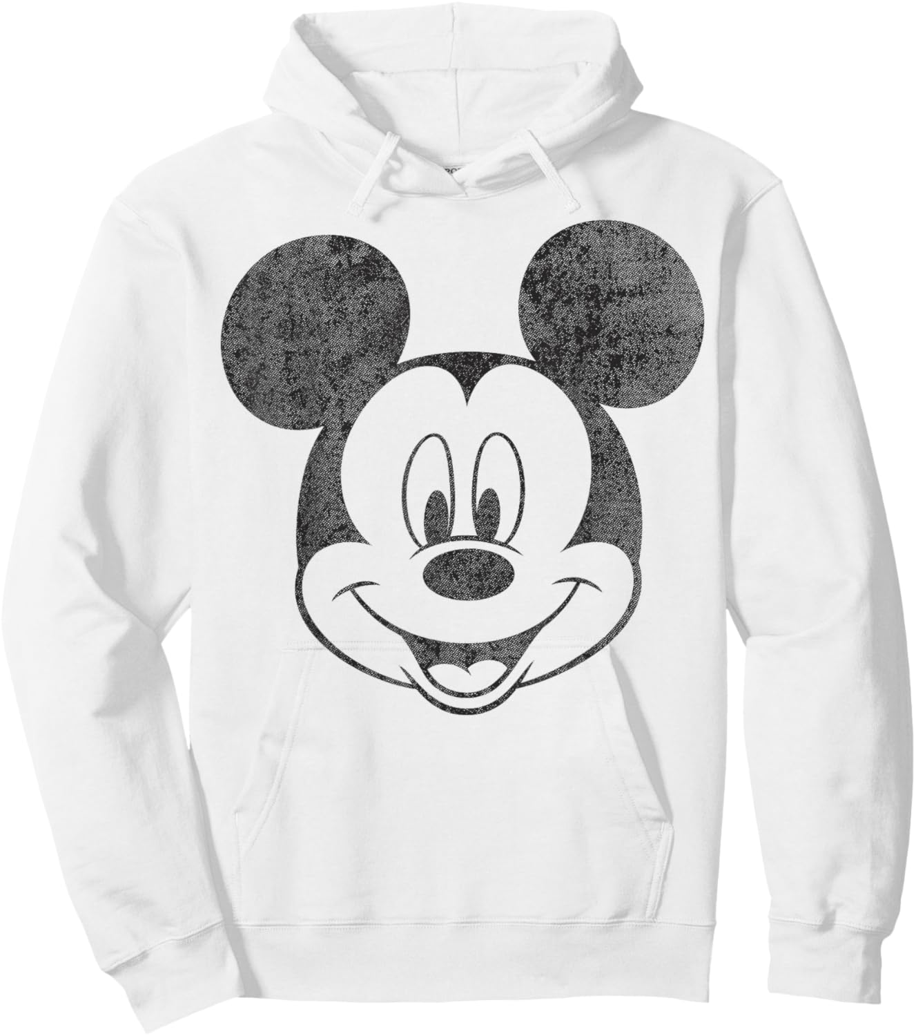 Disney Mickey Mouse Black and White Portrait Hoodie - Hoodie | White