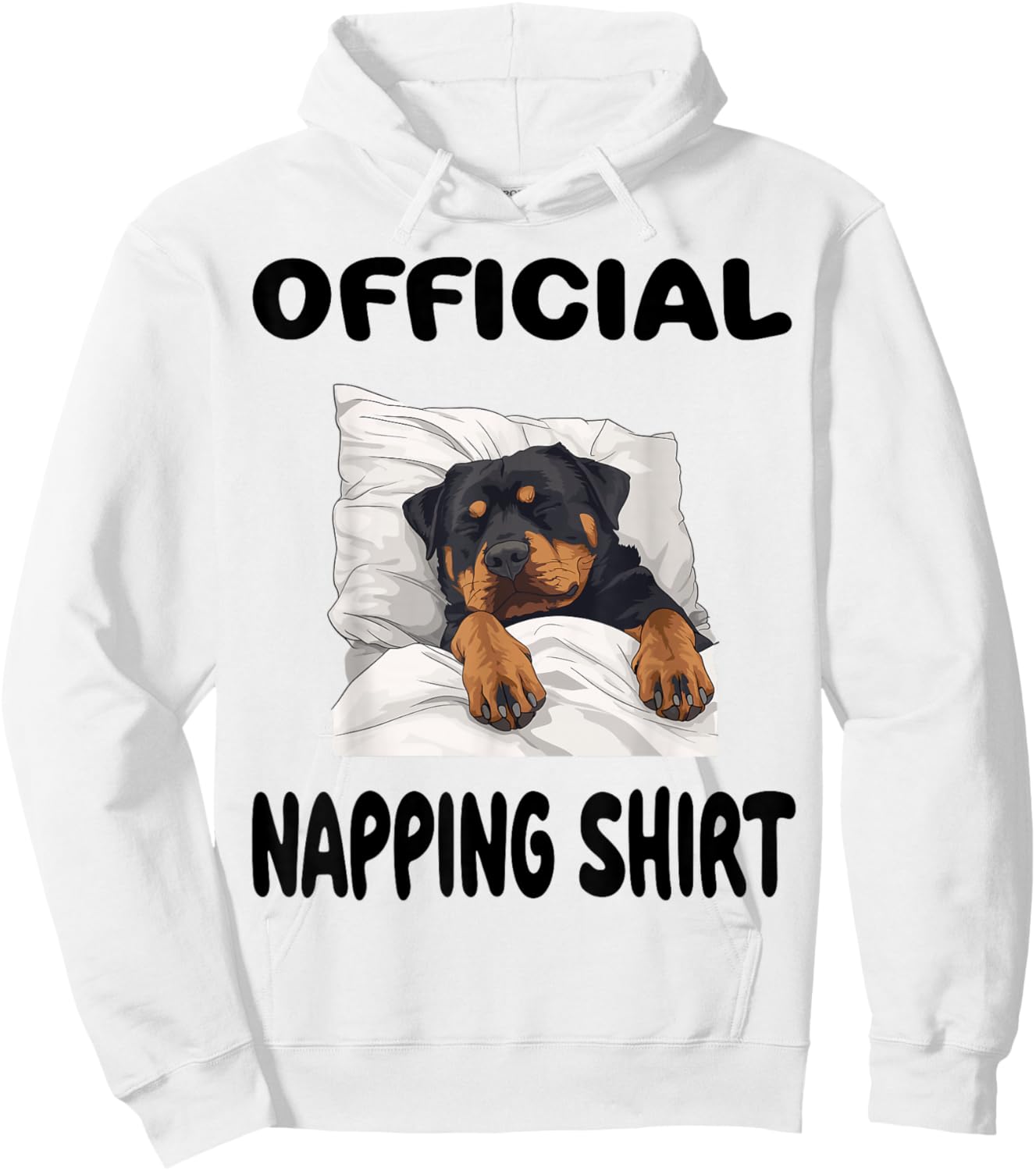 Rottweiler Rottie Dog Pajamas Nightgown Official Napping Hoodie - Hoodie | White