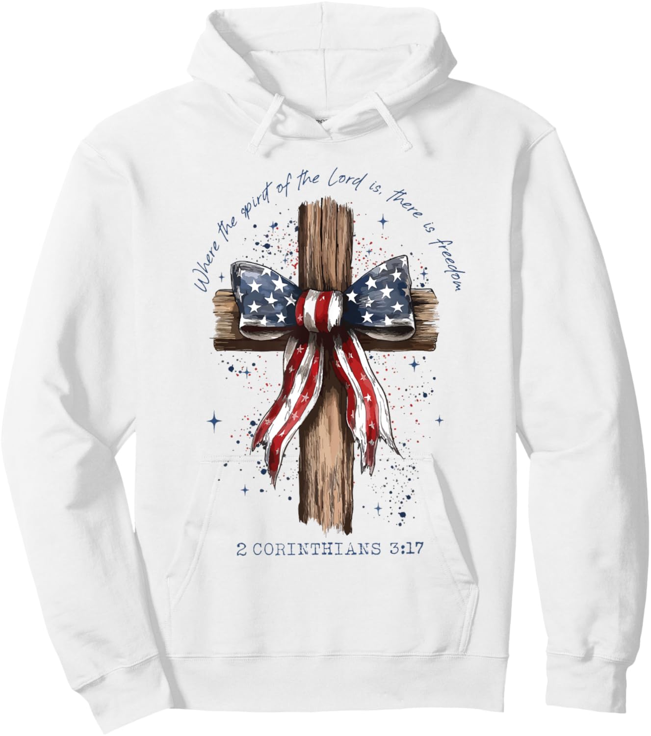Where the Spirit of the Lord is There is Freedom Christian Hoodie - Hoodie | White