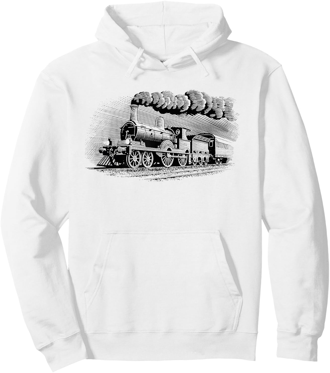 Vintage Steam Train Railway Locomotive Hoodie - Hoodie | White