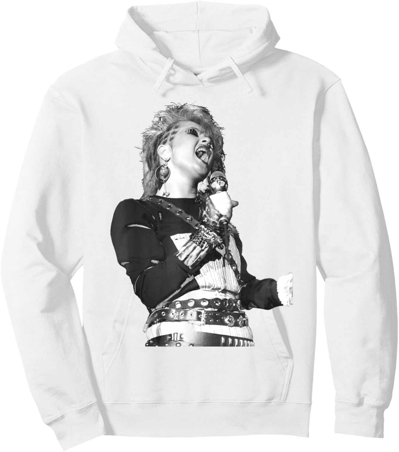 Singer Cyndi Lauper Live by Allan Ballard , white, S Hoodie - Hoodie | White