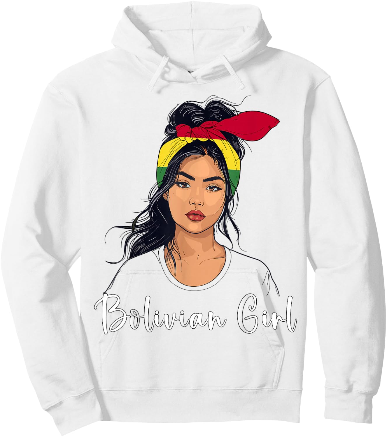 Bolivian Flag Heritage Costume Girl Souvenirs Bolivia Hoodie - Hoodie | White