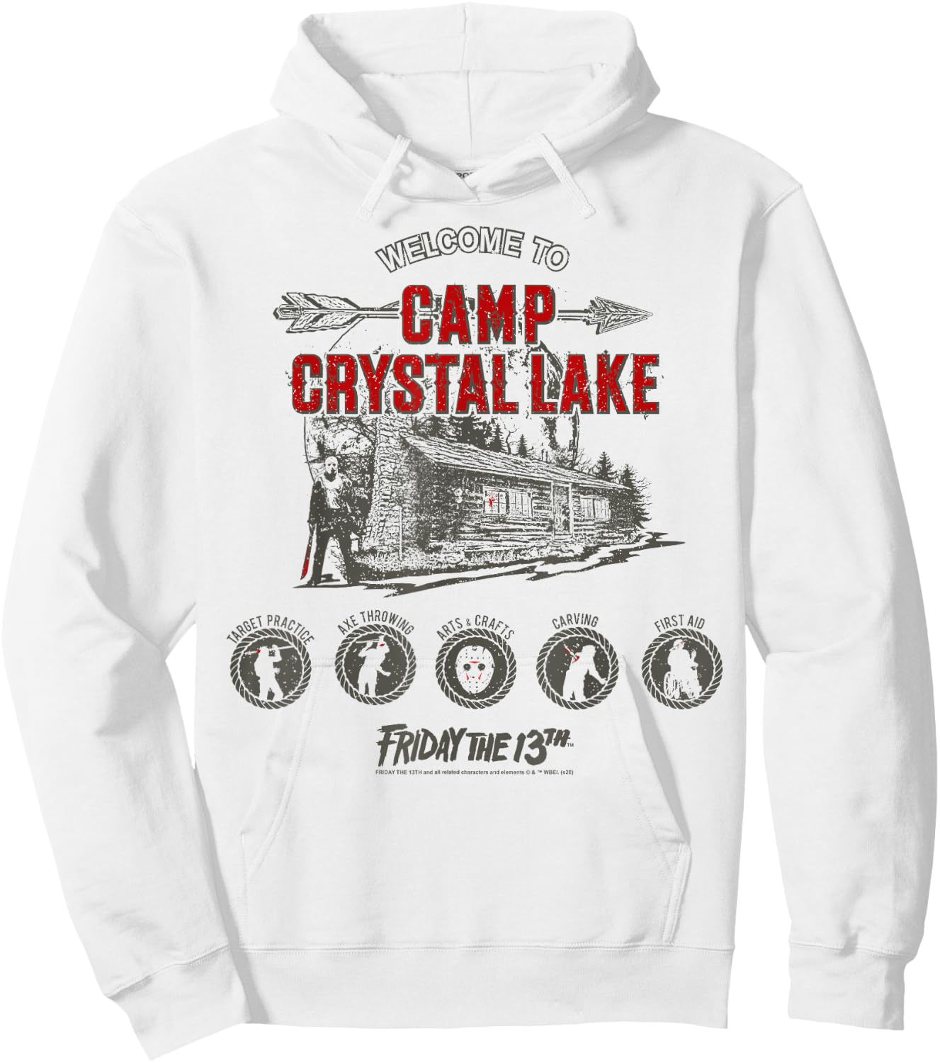 Friday The 13th Camp Crystal Lake Activities Small Hoodie - Hoodie | White