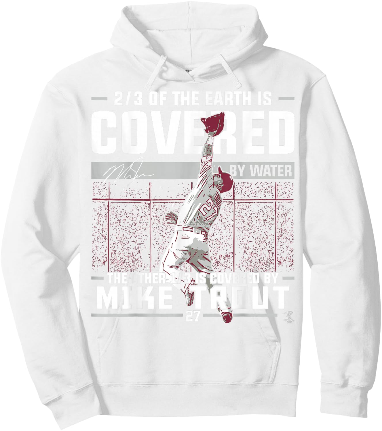 Mike Trout Covered by - Apparel Hoodie - Hoodie | White