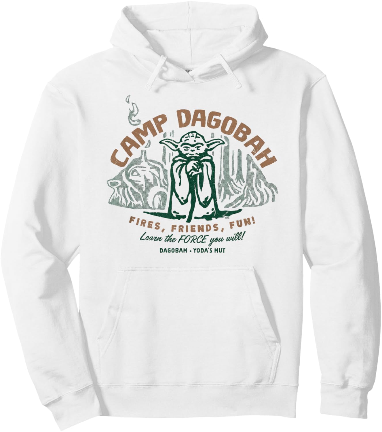 Star Wars Travel Vacation Camp Dagobah Yoda Learn the Force Hoodie - Hoodie | White