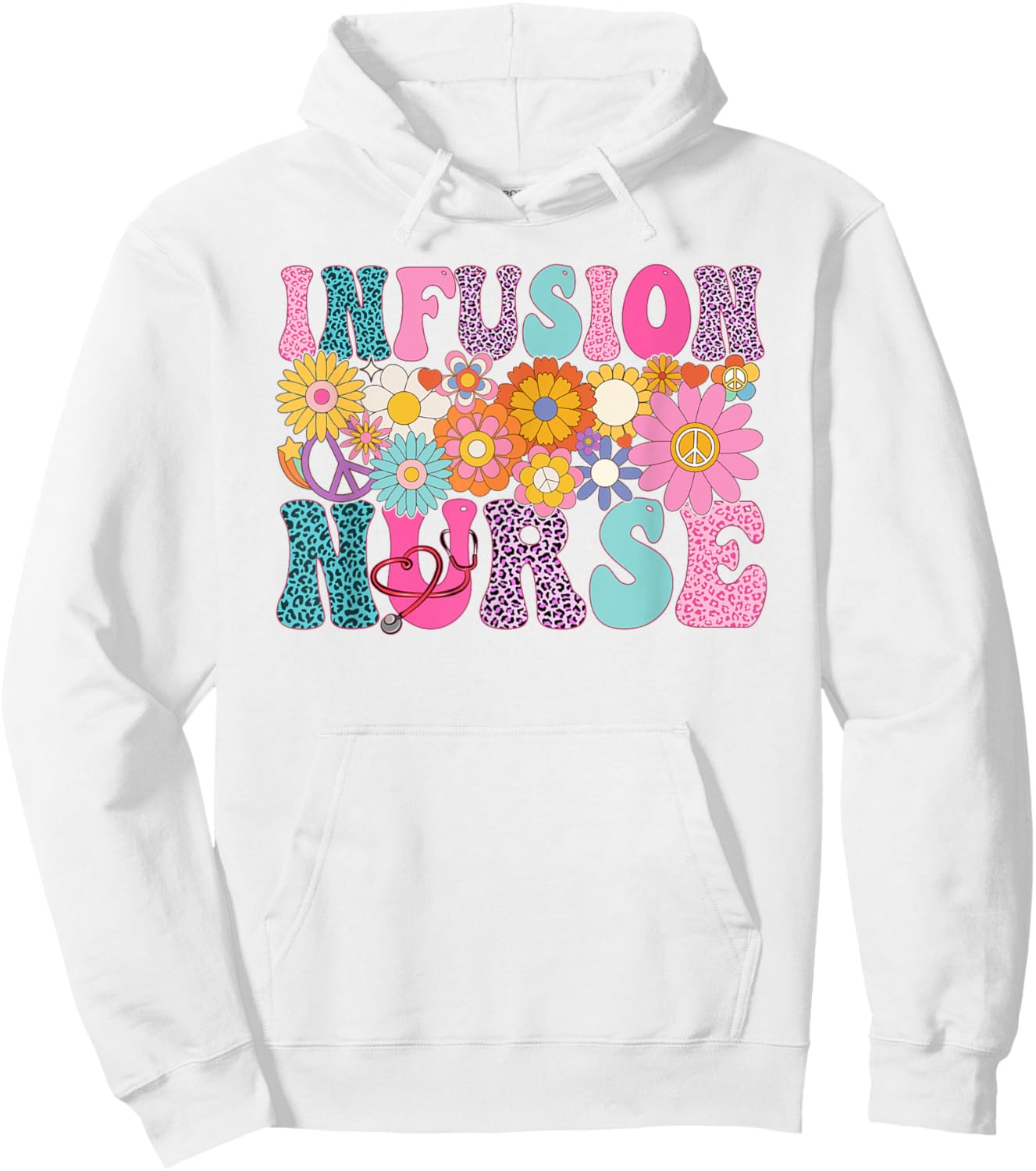 Infusion Nurse Week Groovy Appreciation Day Hoodie - Hoodie | White
