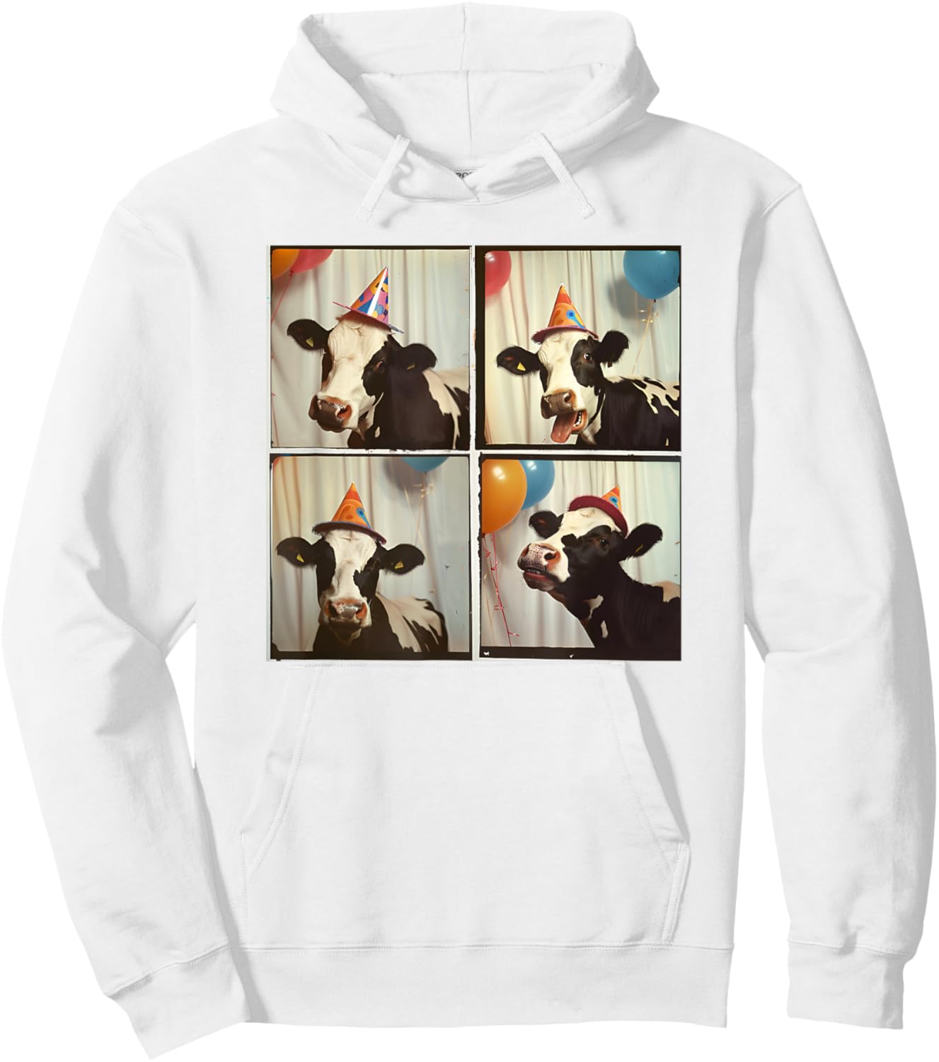 Dairy Cow Farmer Cow Selfie Farmyard Animal Birthday Cow Hoodie - Hoodie | White