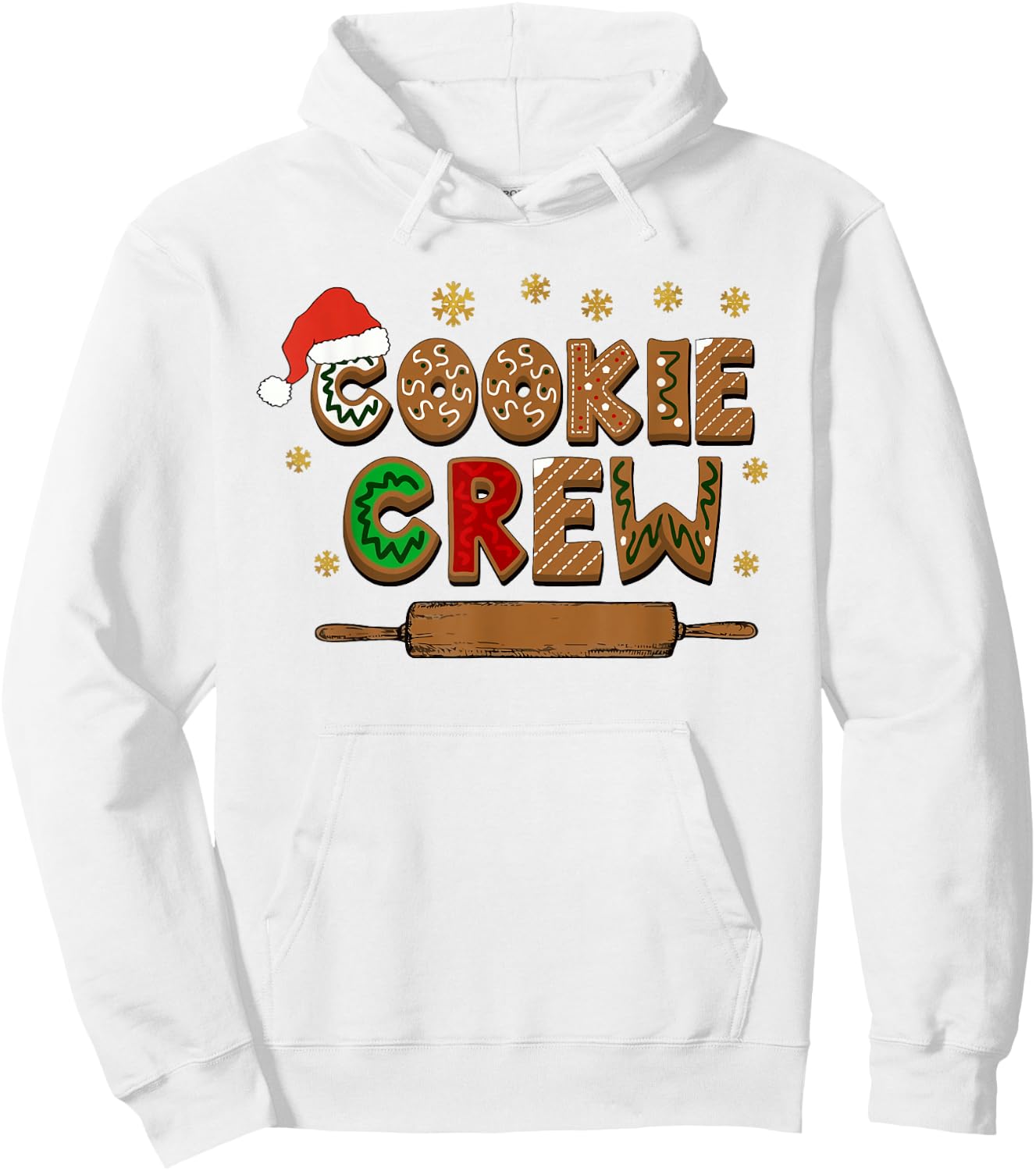 Merry Christmas Cookie Baking Crew Ginger Team Baker Gifts Hoodie - Hoodie | White
