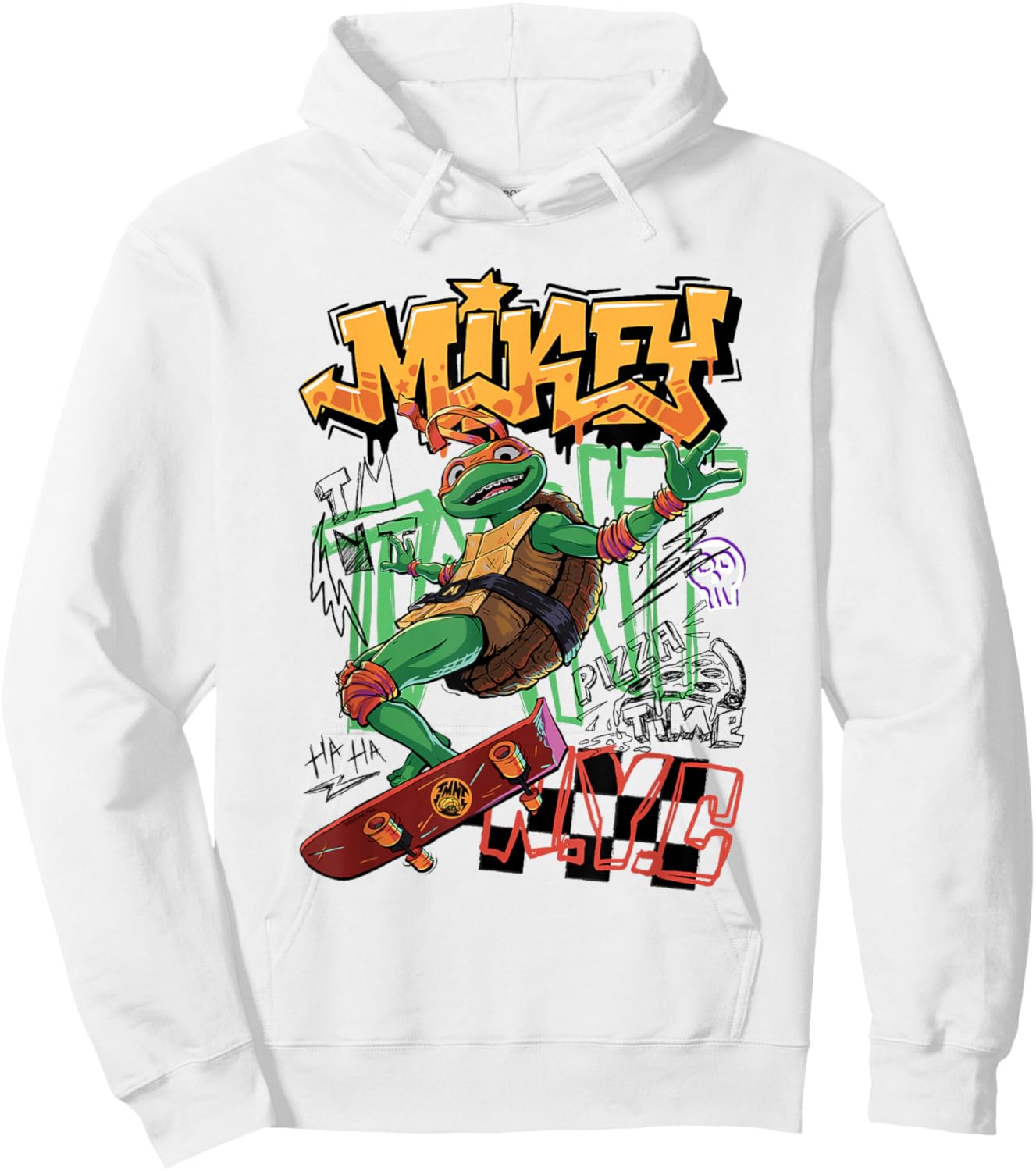 Teenage Mutant Ninja Turtles: Mutant Mayhem Skater Mikey Hoodie - Hoodie | White