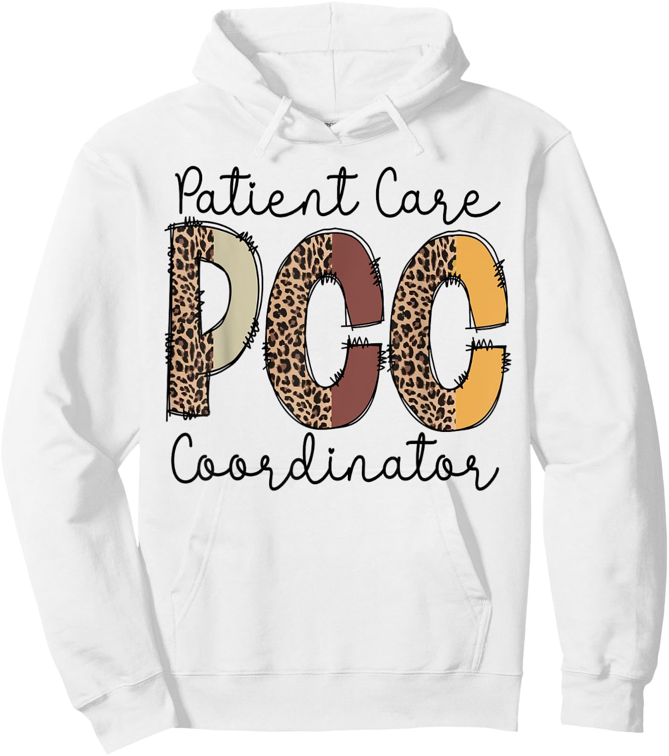 PCC patient care coordinator job work medical patients Hoodie - Hoodie | White