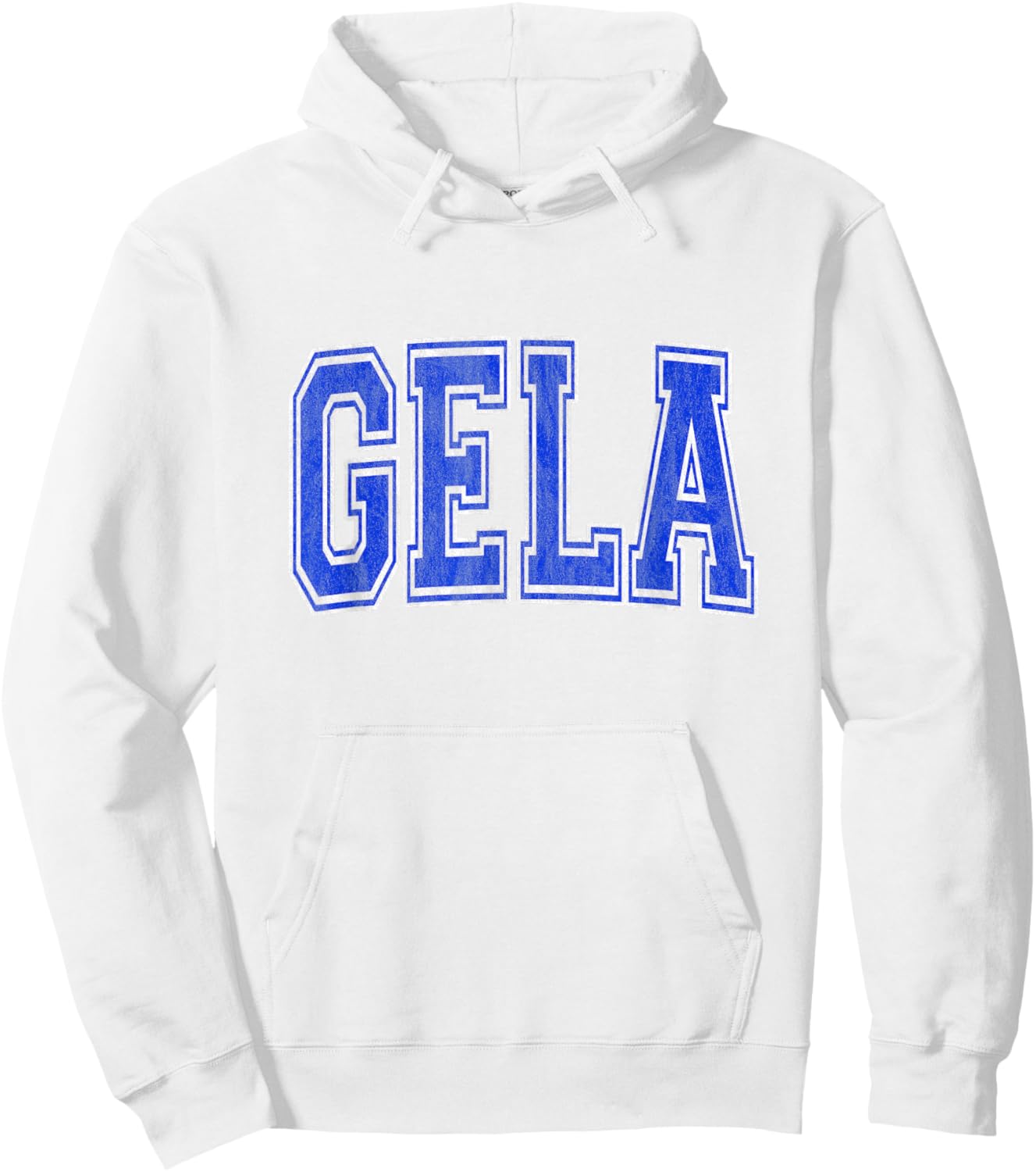 Gela Italy - Gela Varsity Logo - Gela Italia Hoodie - Hoodie | White
