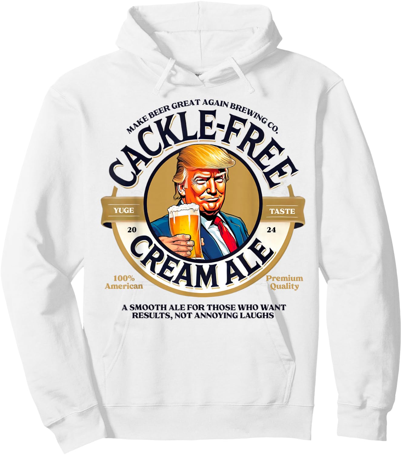 Funny German Oktoberfest Bavarian Trump Beer Hoodie - Hoodie | White