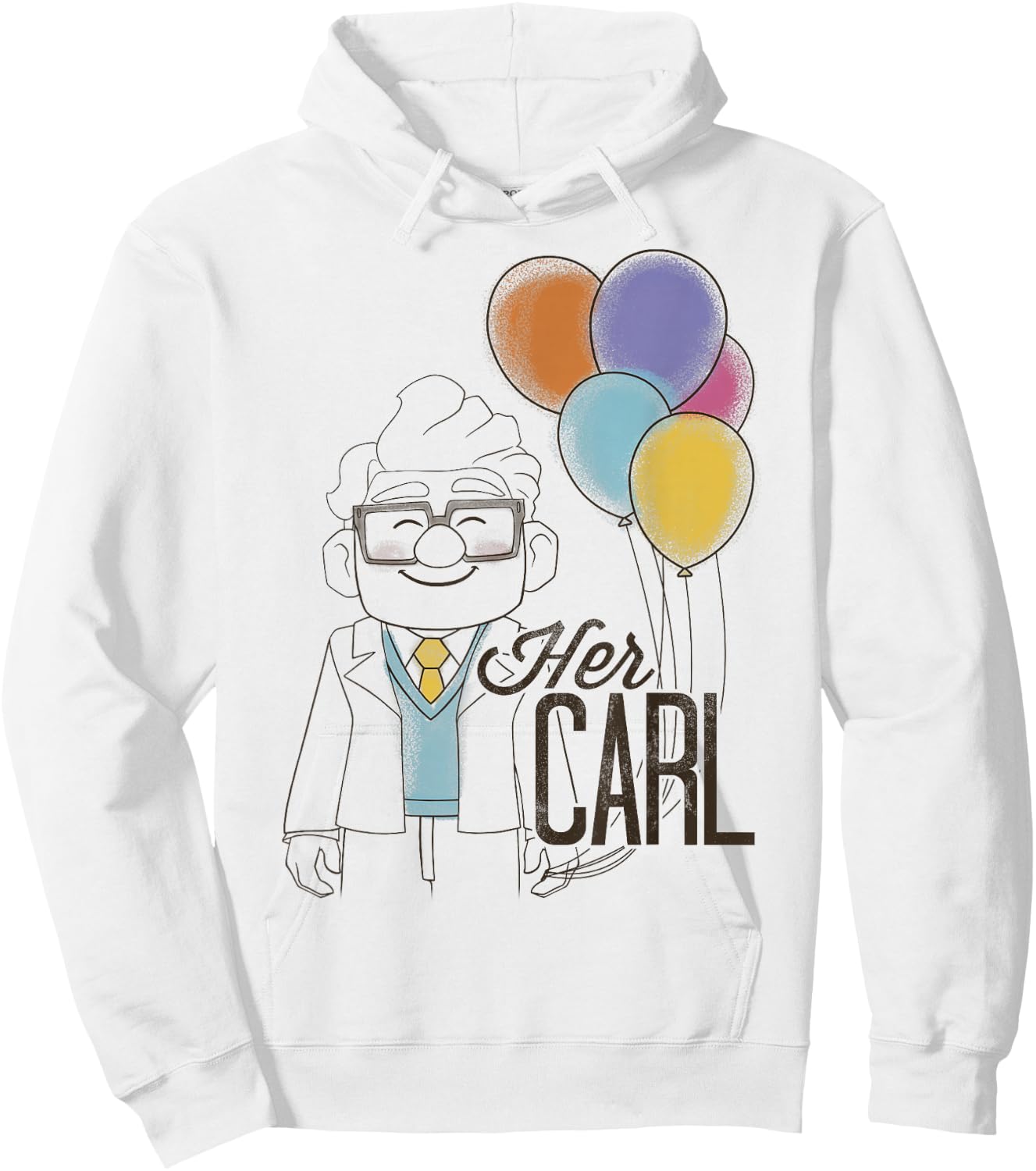 Disney Pixar Up Her Carl Couples Small Hoodie - Hoodie | White