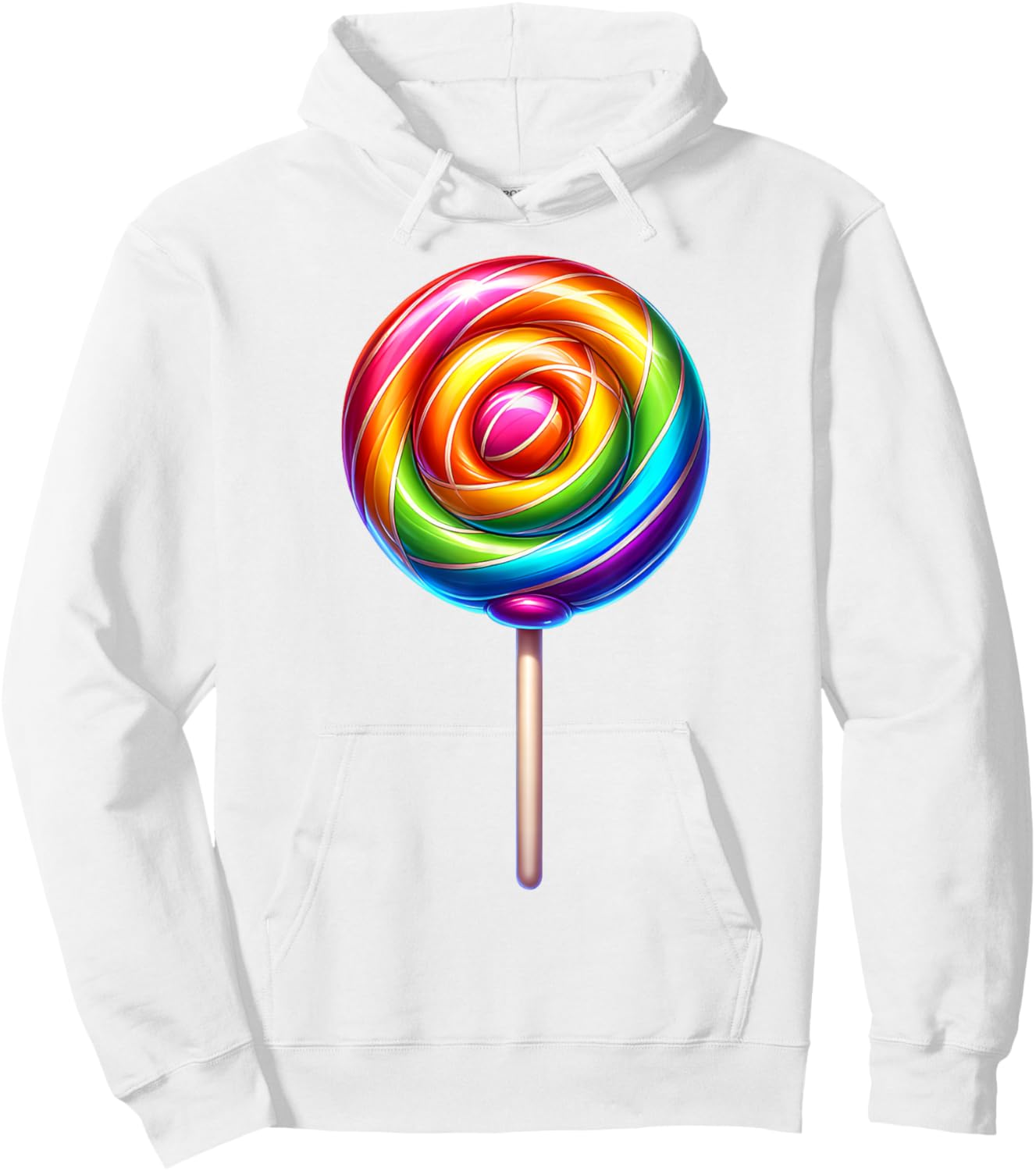 Rainbow Lolipop Candy Hoodie - Hoodie | White