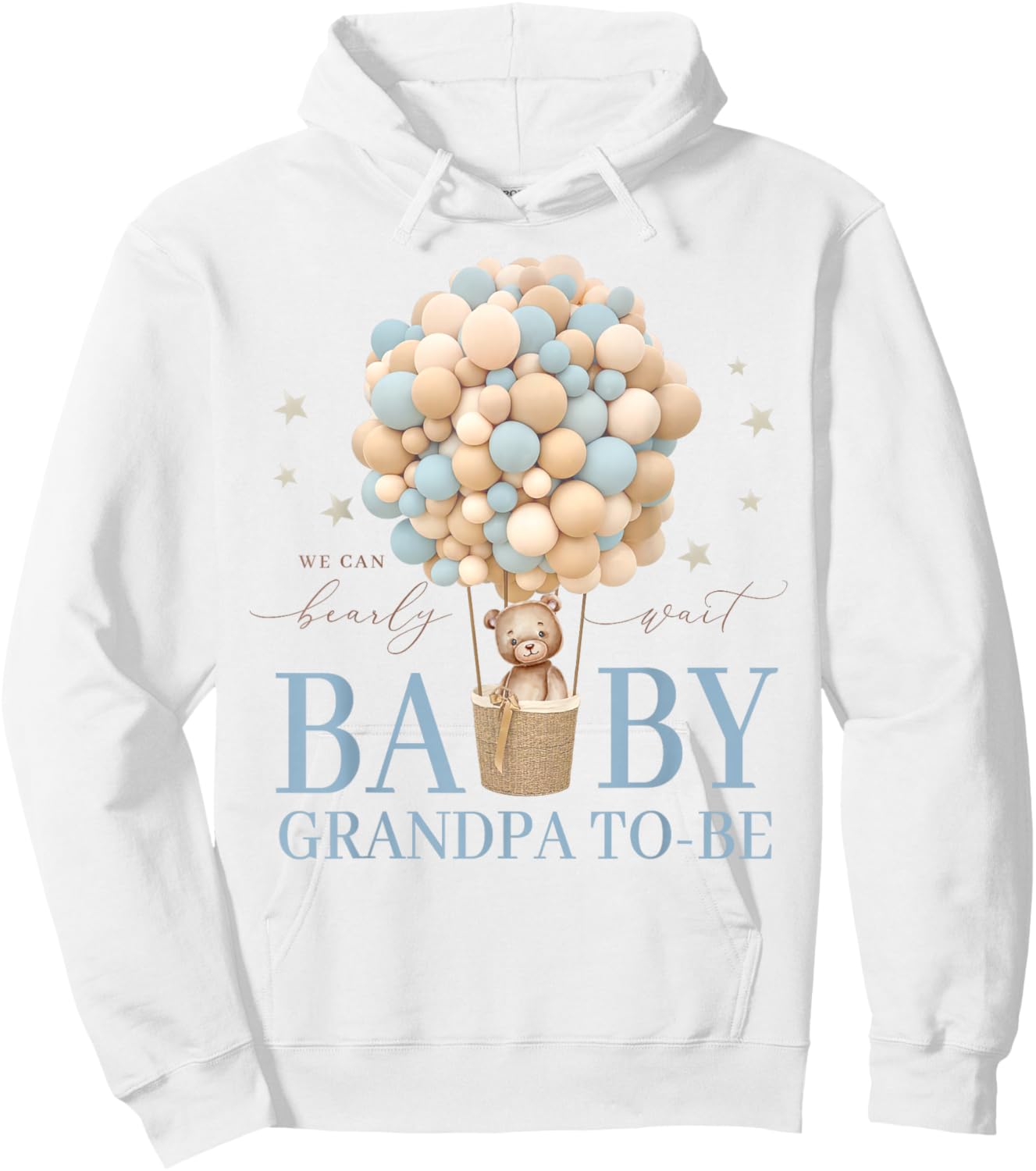 Grandpa We Can Bearly Wait Baby Shower Bear Family Matching Hoodie - Hoodie | White