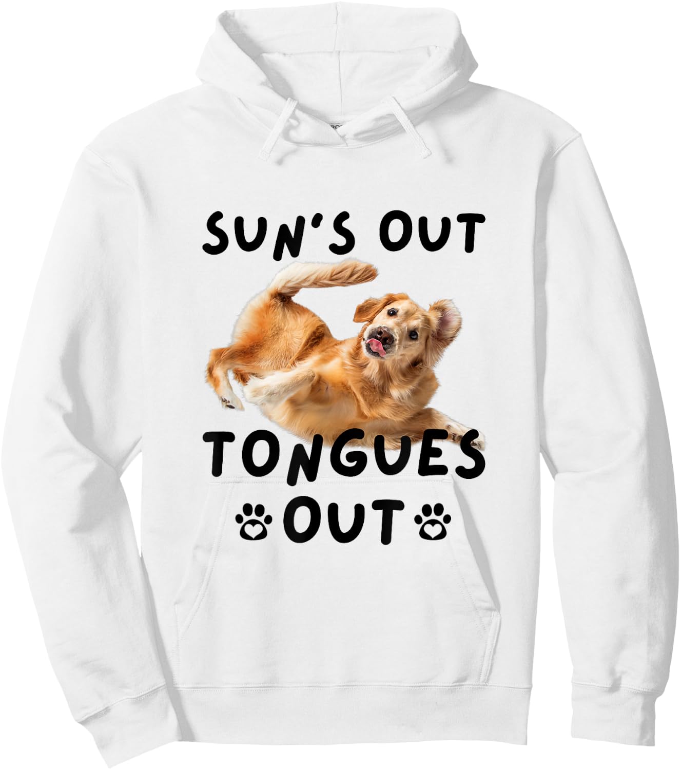 Sun's Out Tongue's Out Funny Dogs and Pet Owners Hoodie - Hoodie | White