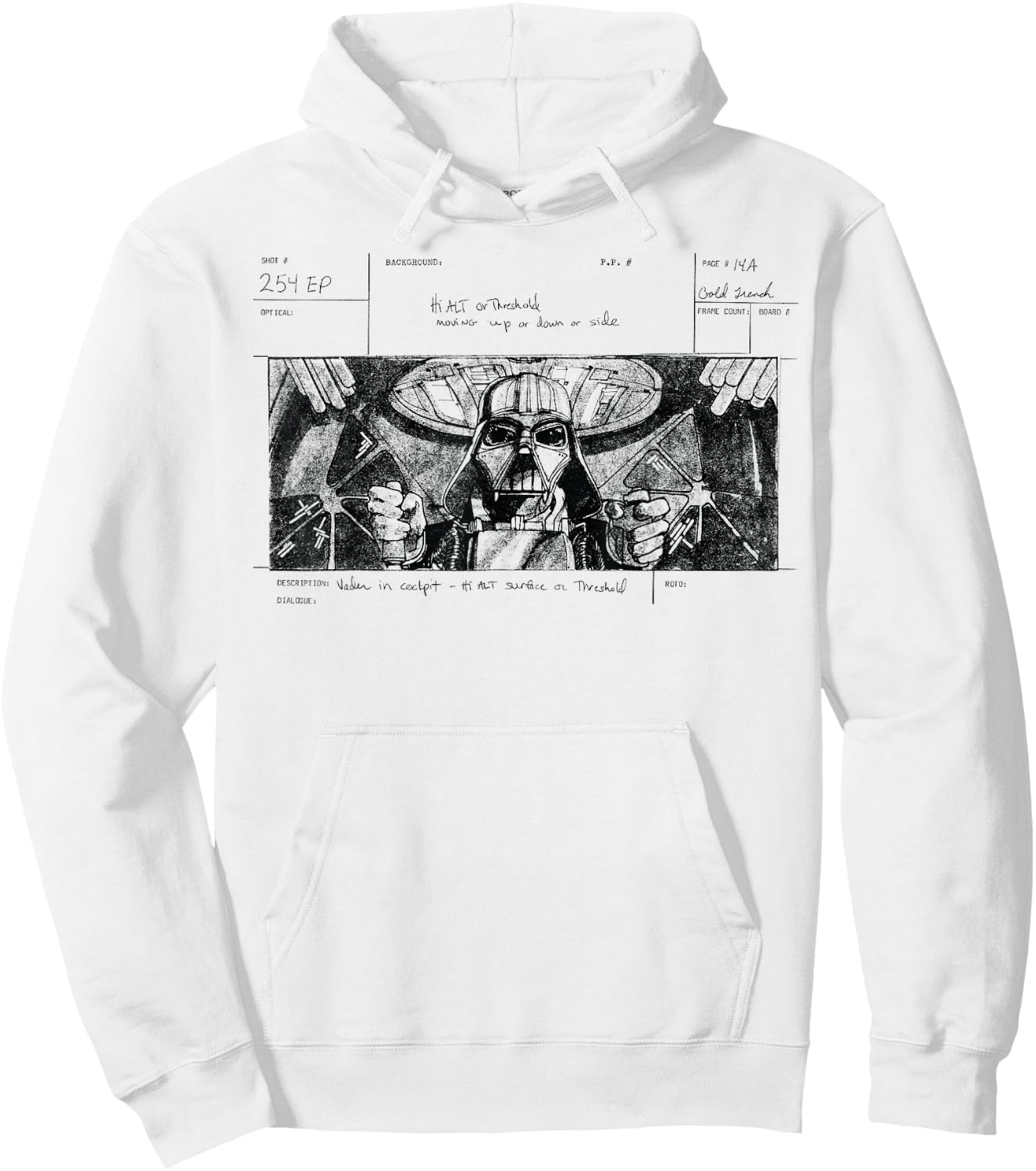 Star Wars A New Hope Darth Vader Storyboard Concept Art Hoodie - Hoodie | White